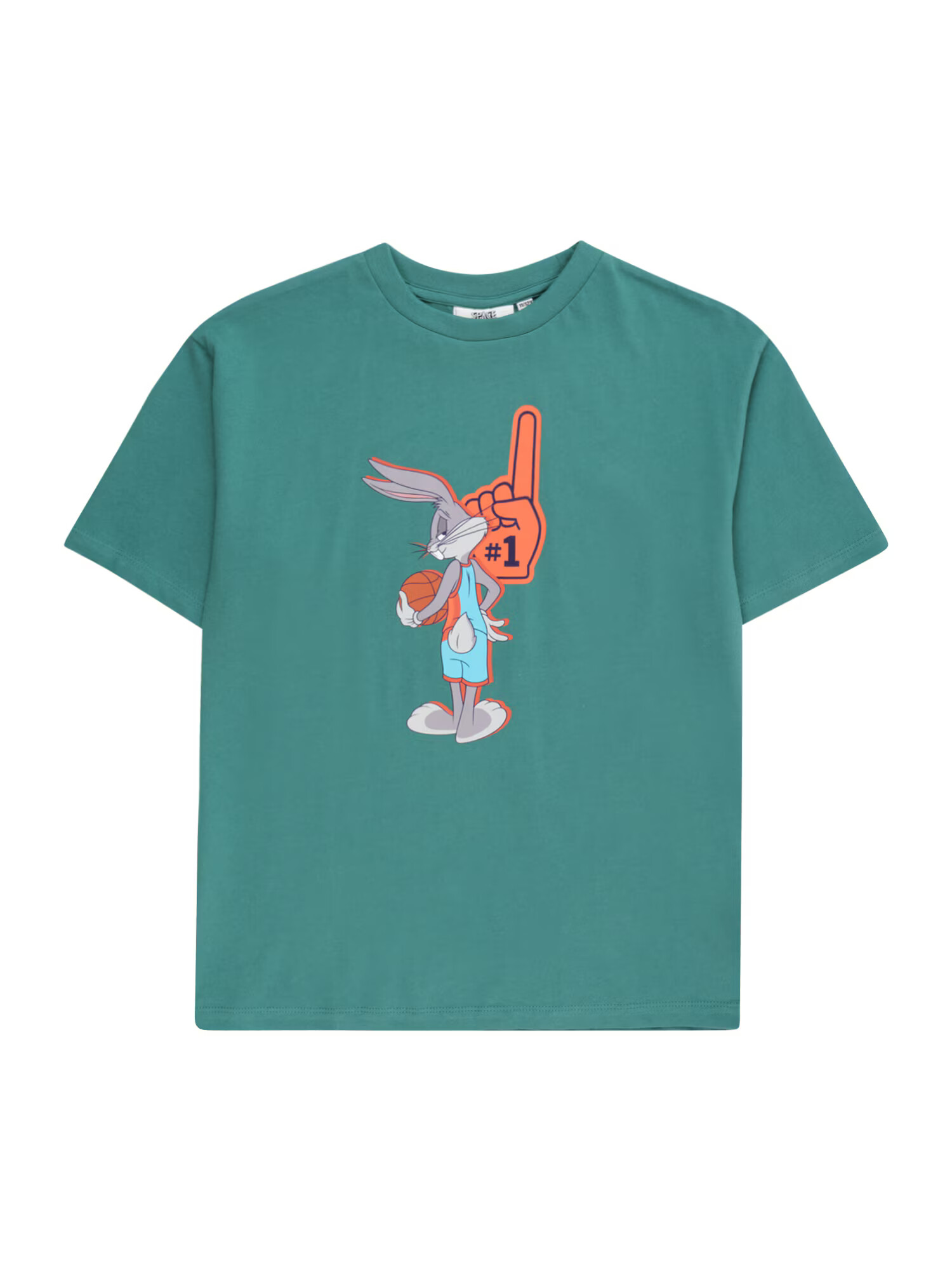 The New Tricou 'SPACE JAM' albastru deschis / gri / verde smarald / portocaliu - Pled.ro