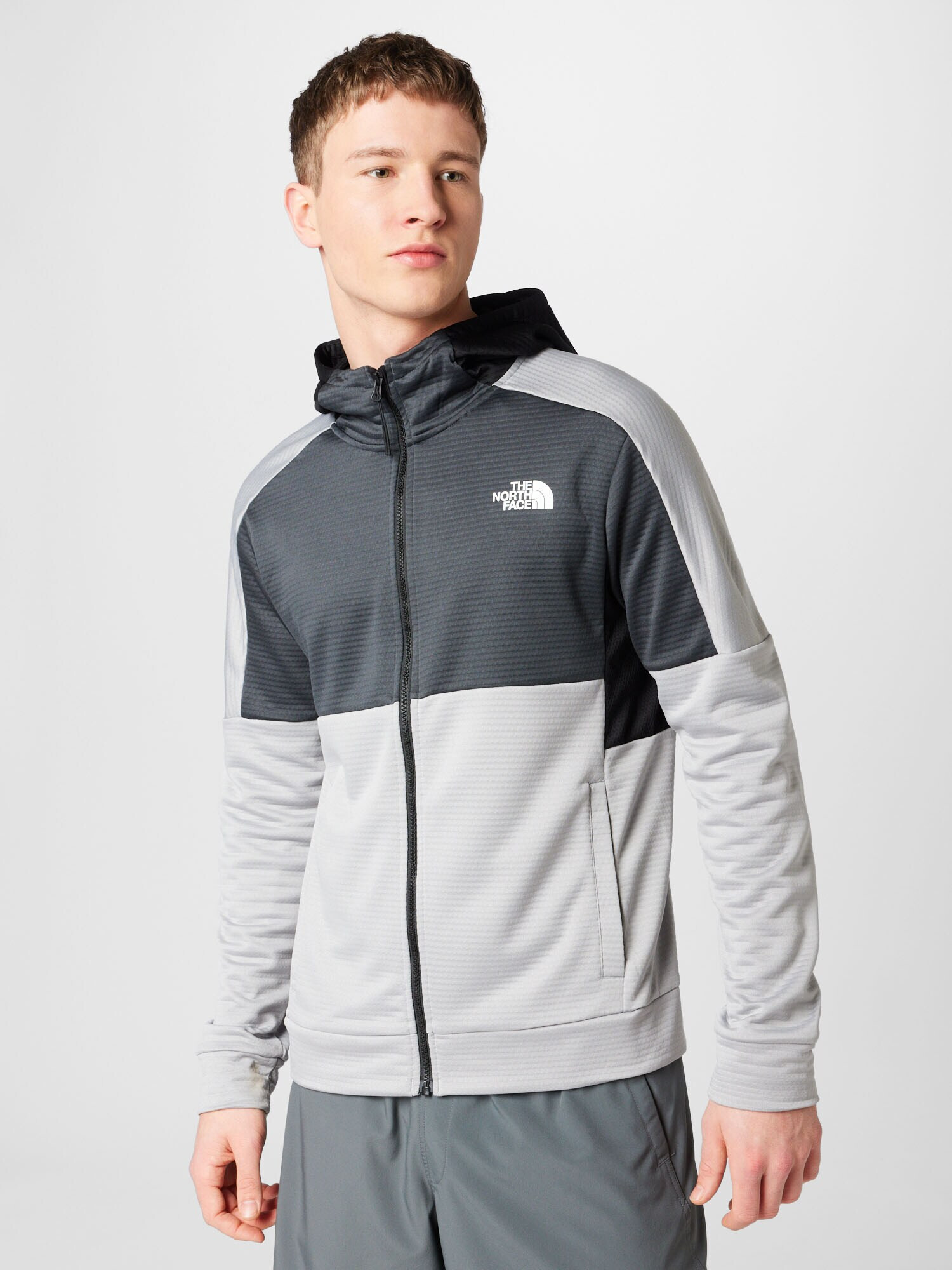 THE NORTH FACE Jachetă fleece funcțională gri grafit / gri deschis / negru - Pled.ro