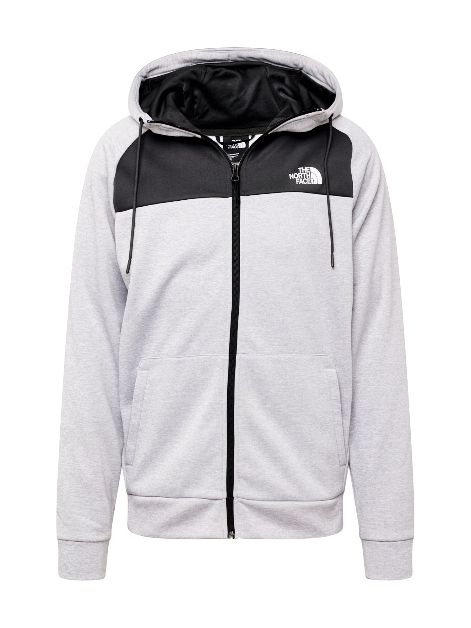 THE NORTH FACE Bluză cu fermoar sport 'REAXION' gri amestecat / negru / alb - Pled.ro