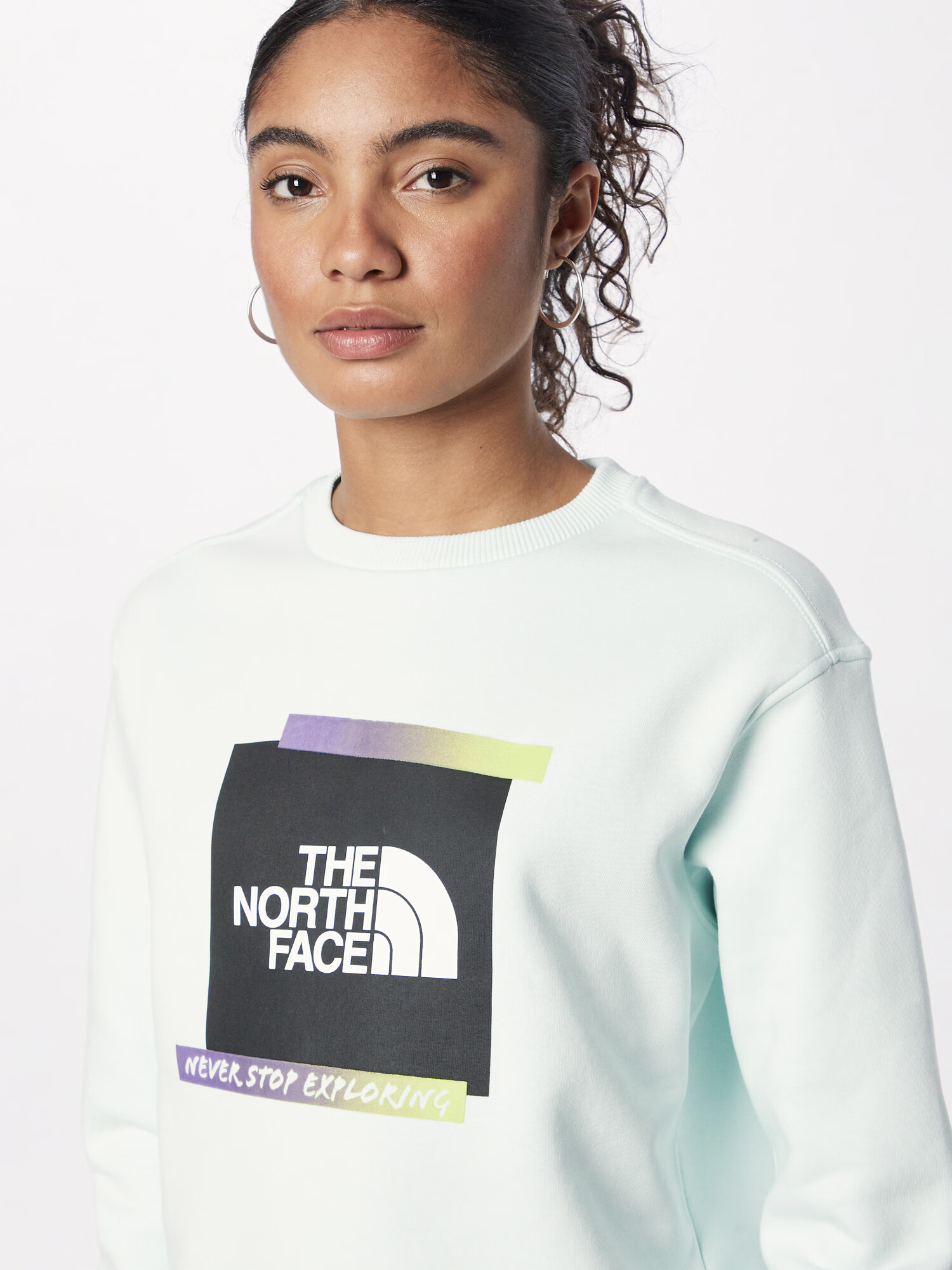 THE NORTH FACE Bluză de molton albastru pastel / lila / negru / alb - Pled.ro