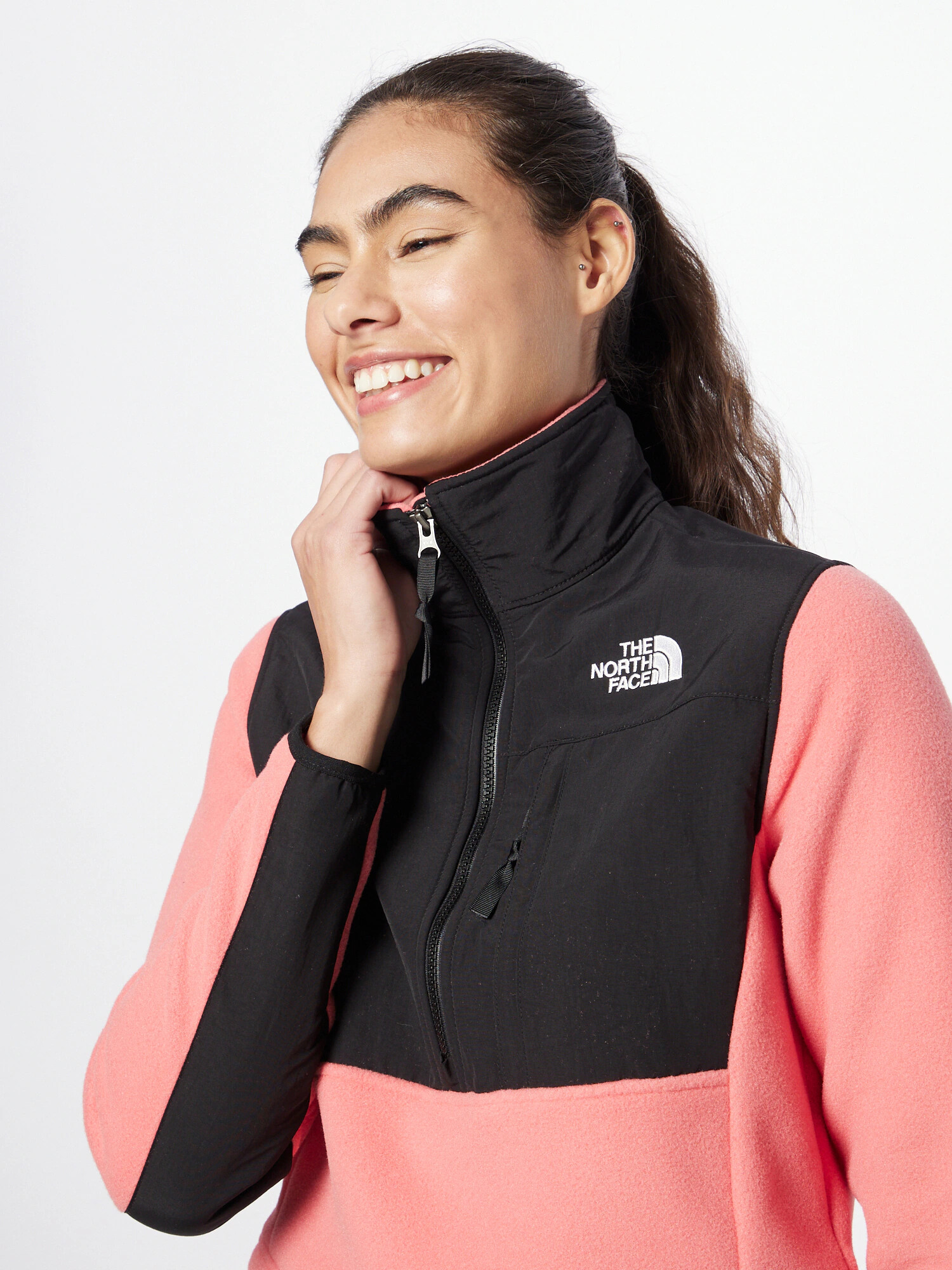 THE NORTH FACE Bluză de molton 'DENALI' roz / negru / alb - Pled.ro