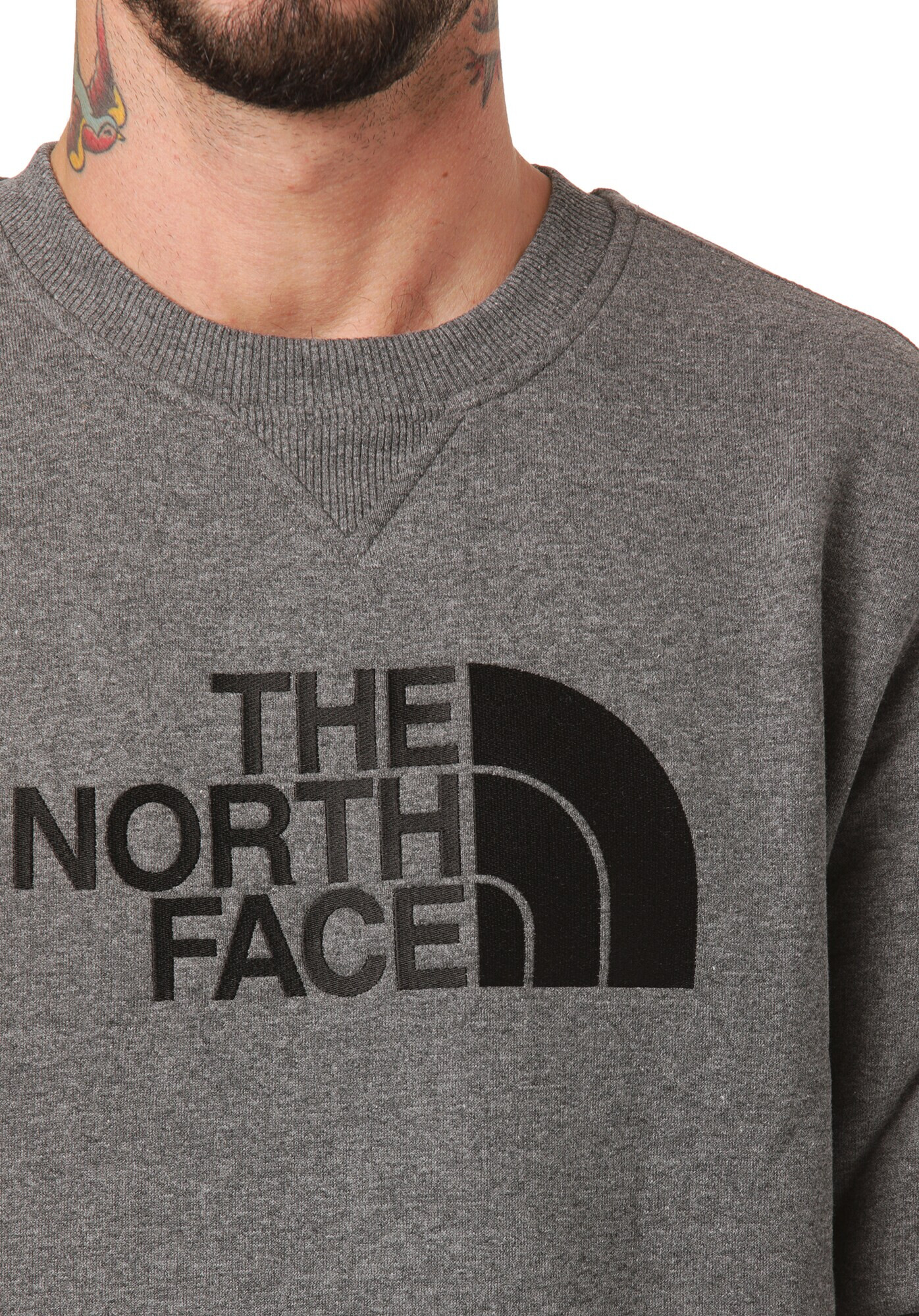 THE NORTH FACE Bluză de molton 'Drew Peak' gri amestecat / negru - Pled.ro