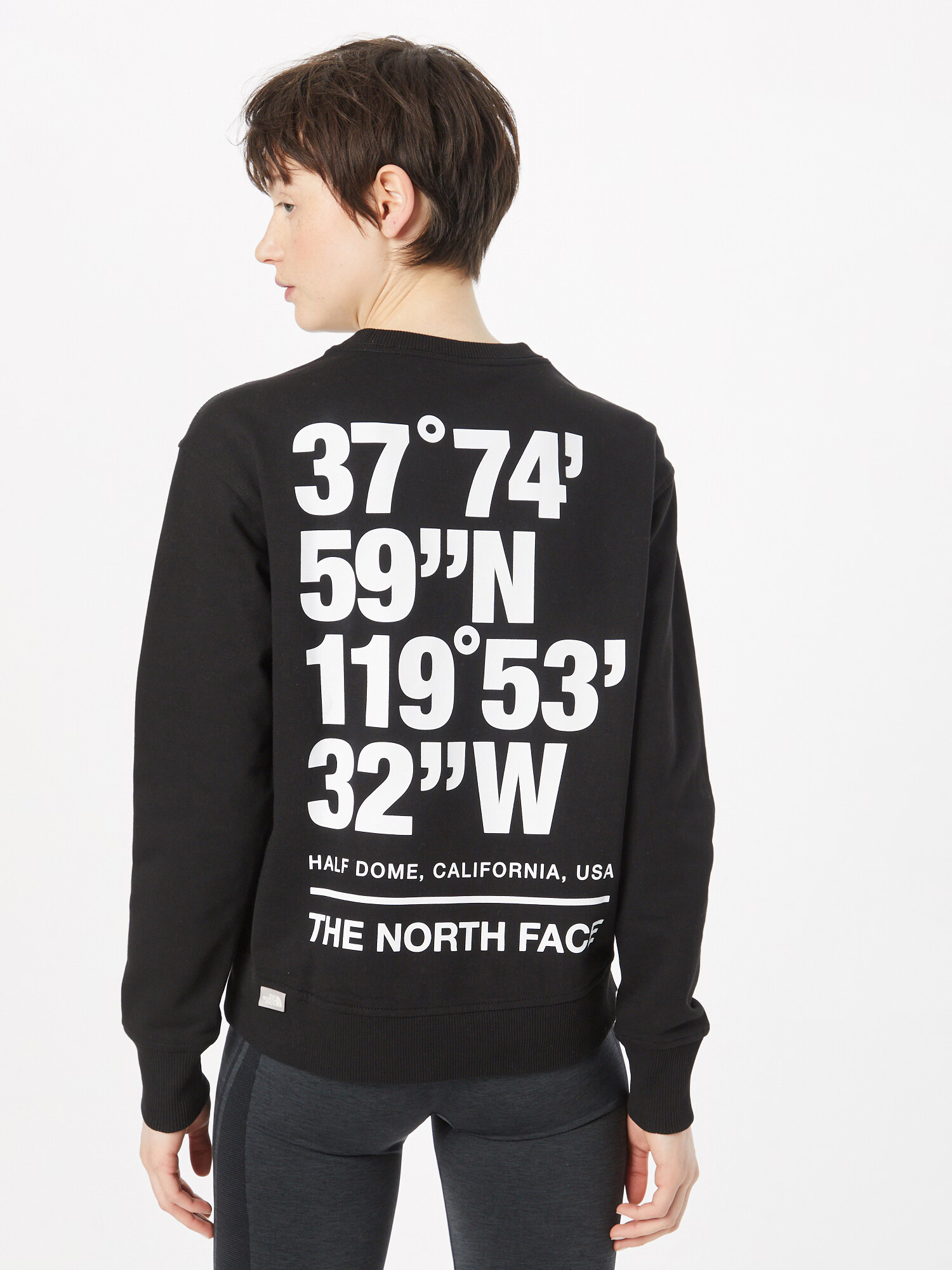 THE NORTH FACE Bluză de molton negru / alb - Pled.ro