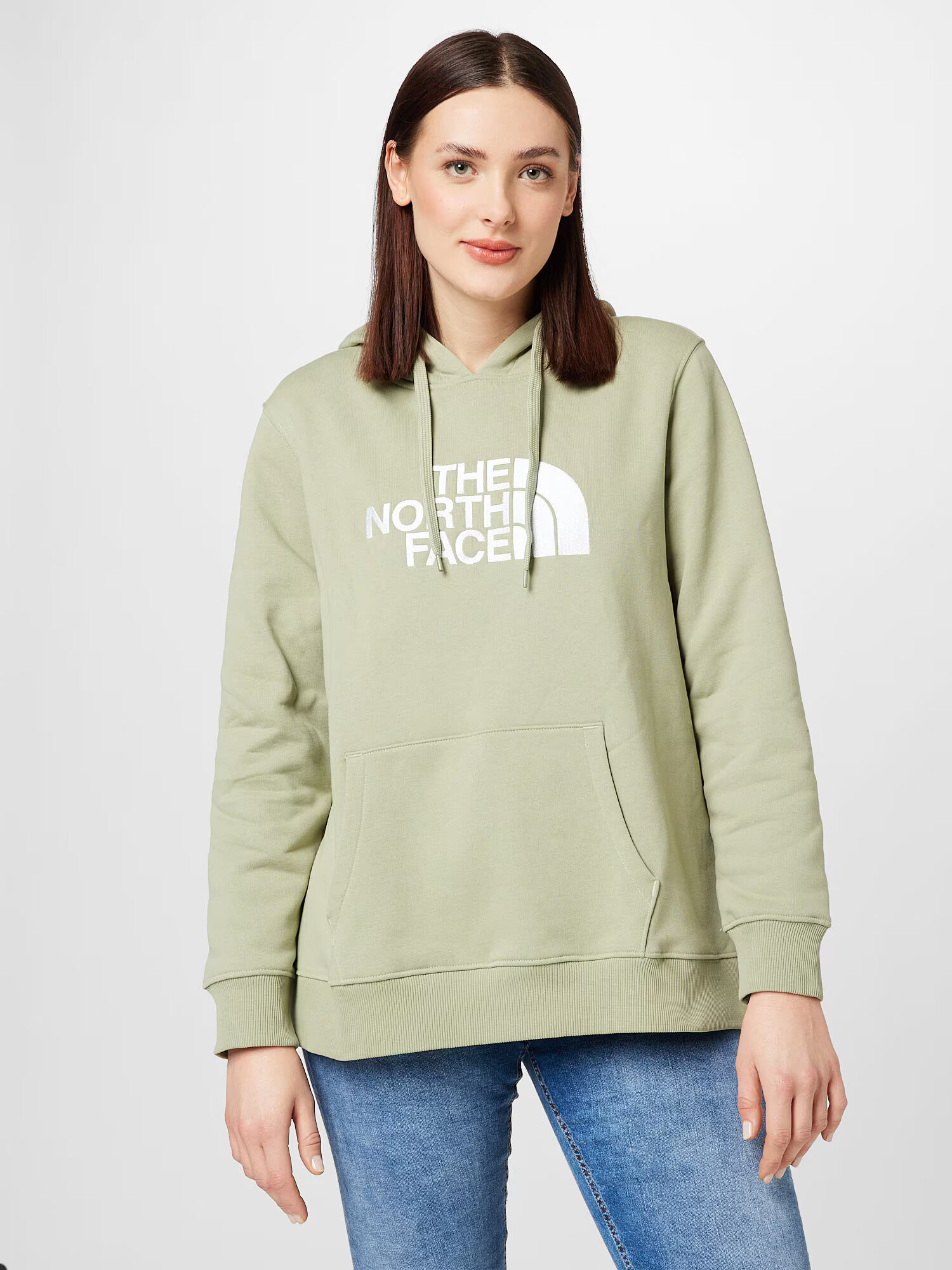 THE NORTH FACE Bluză de molton oliv / alb - Pled.ro