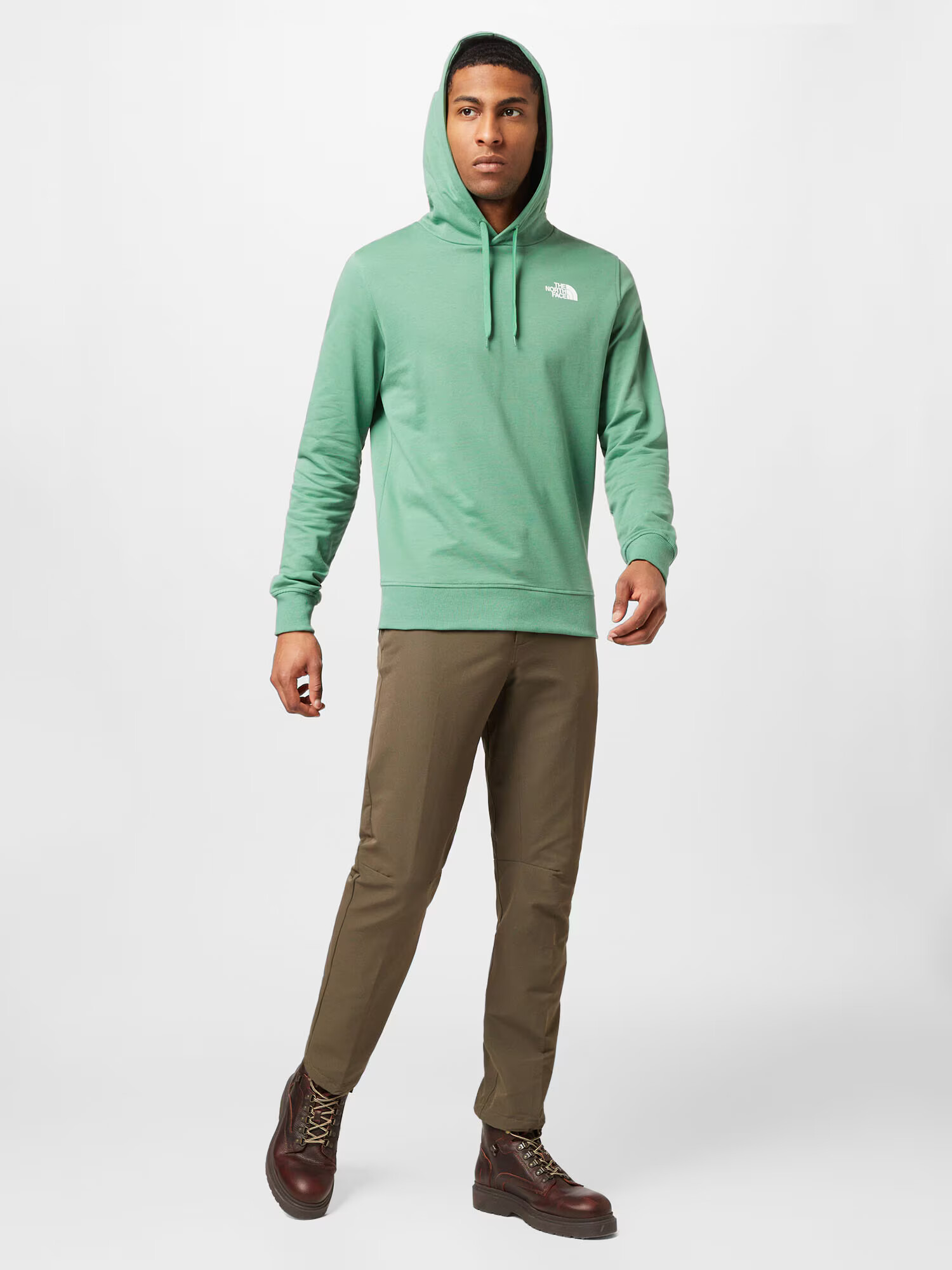 THE NORTH FACE Bluză de molton 'SEASONAL DREW PEAK' verde / alb - Pled.ro