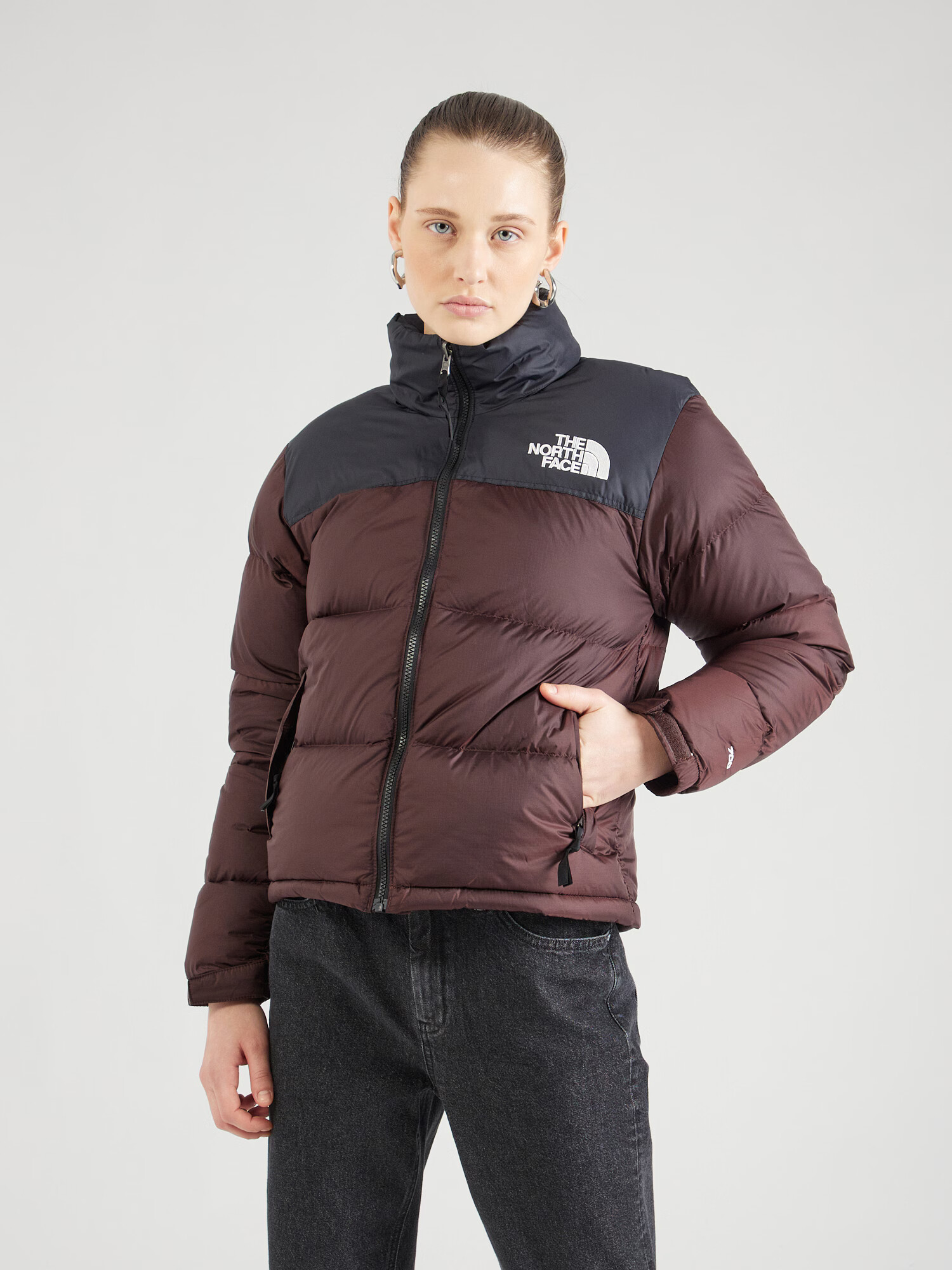 THE NORTH FACE Geacă de iarnă '1996 Retro Nuptse' ciocolatiu / negru / alb - Pled.ro