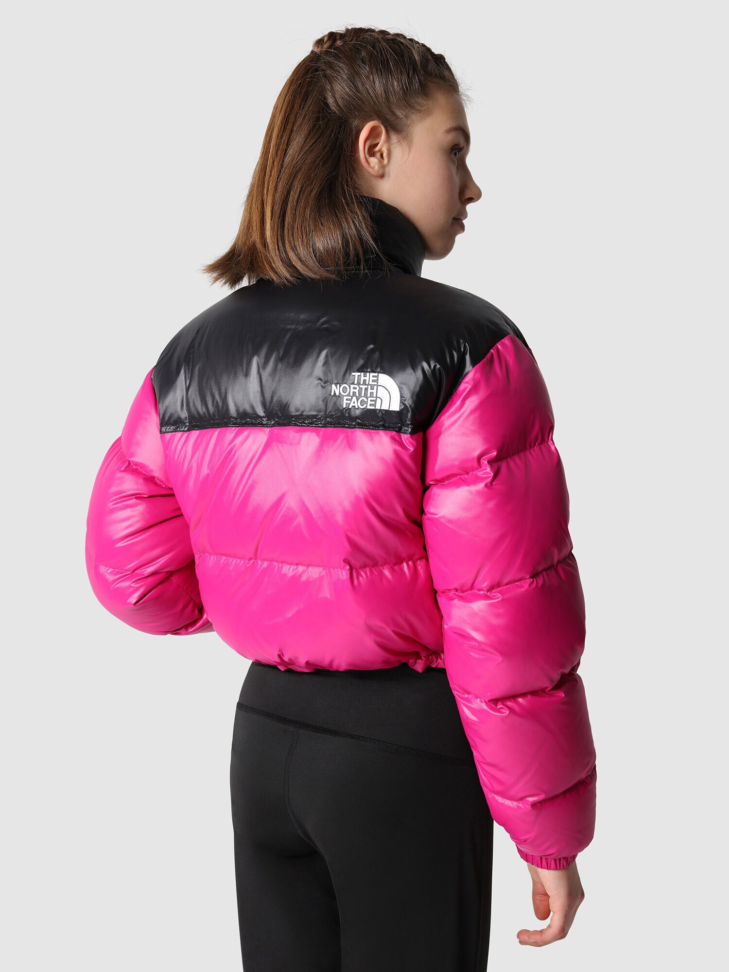 THE NORTH FACE Geacă de iarnă 'Nuptse' fucsia / negru / alb - Pled.ro