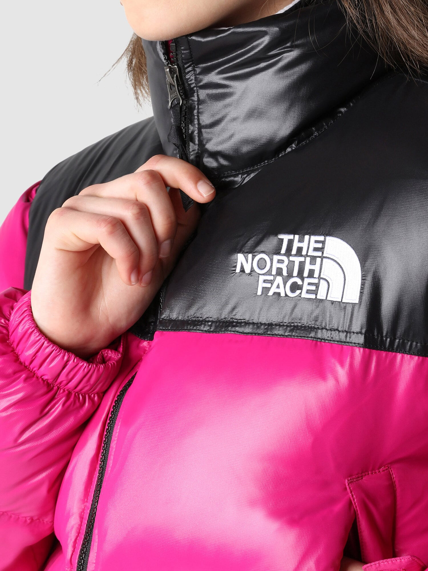 THE NORTH FACE Geacă de iarnă 'Nuptse' fucsia / negru / alb - Pled.ro