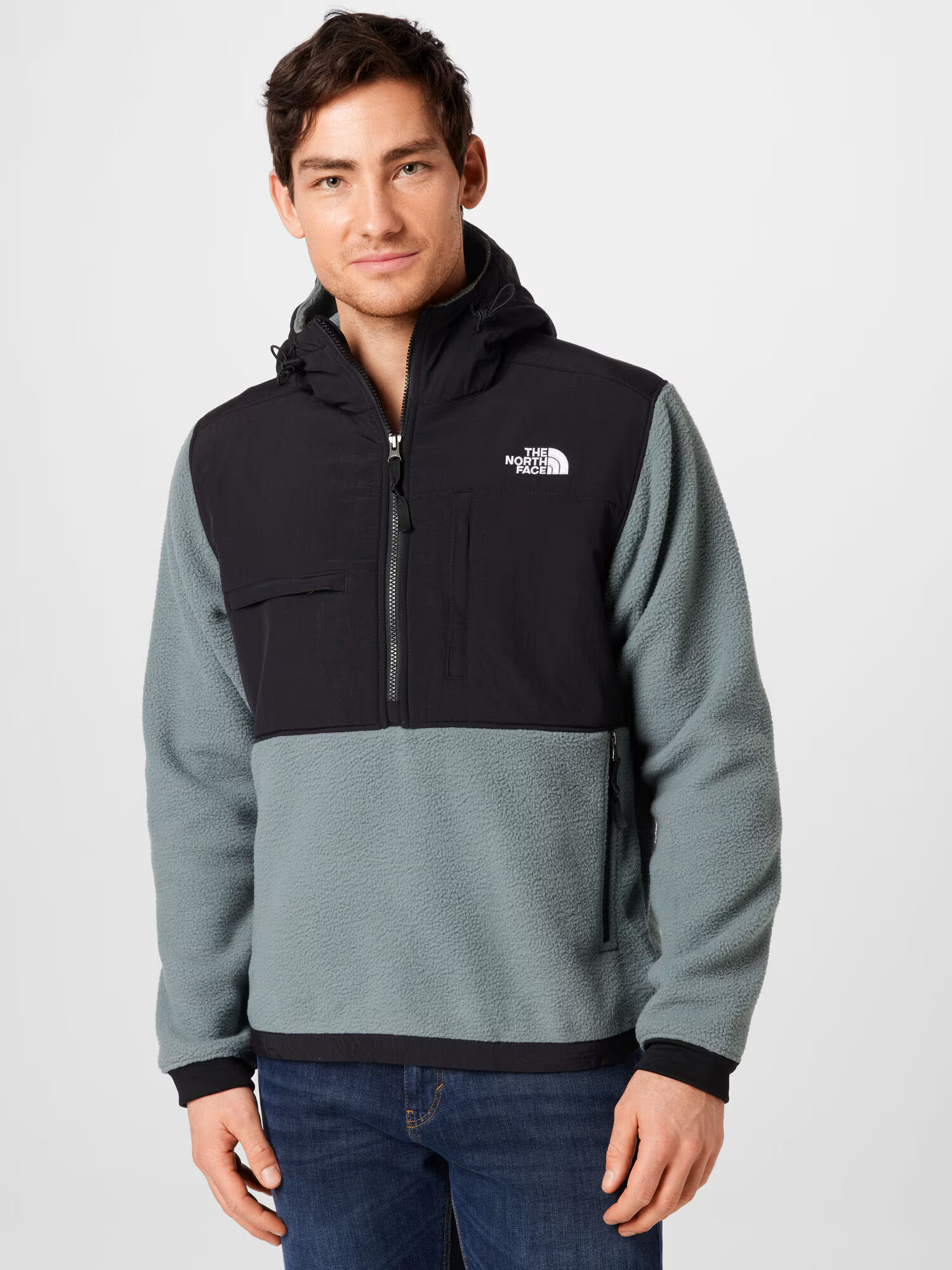 THE NORTH FACE Geacă de primăvară-toamnă 'Denali 2' verde stuf / negru / alb - Pled.ro