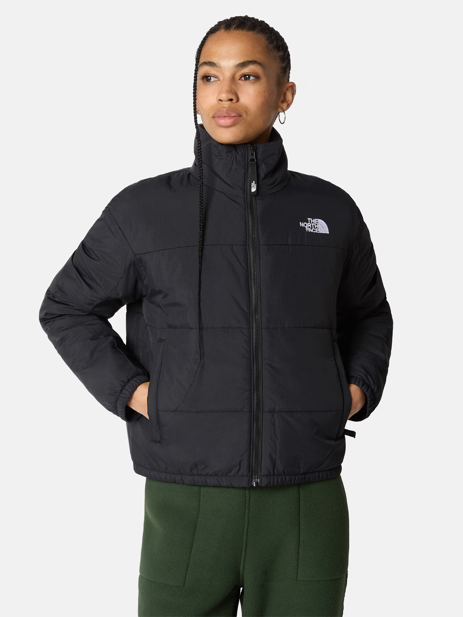 THE NORTH FACE Geacă de primăvară-toamnă 'Gosei' negru / alb - Pled.ro