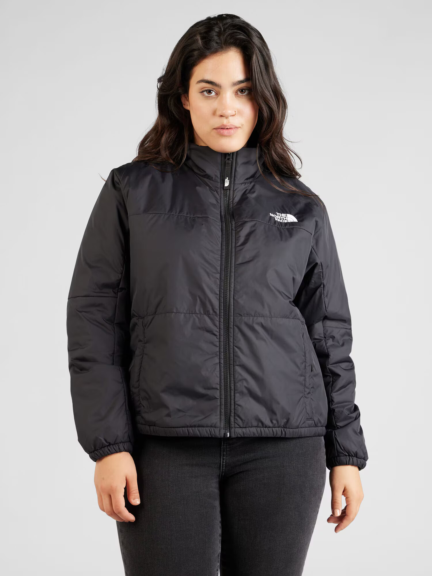 THE NORTH FACE Geacă de primăvară-toamnă 'GOSEI' negru / alb - Pled.ro