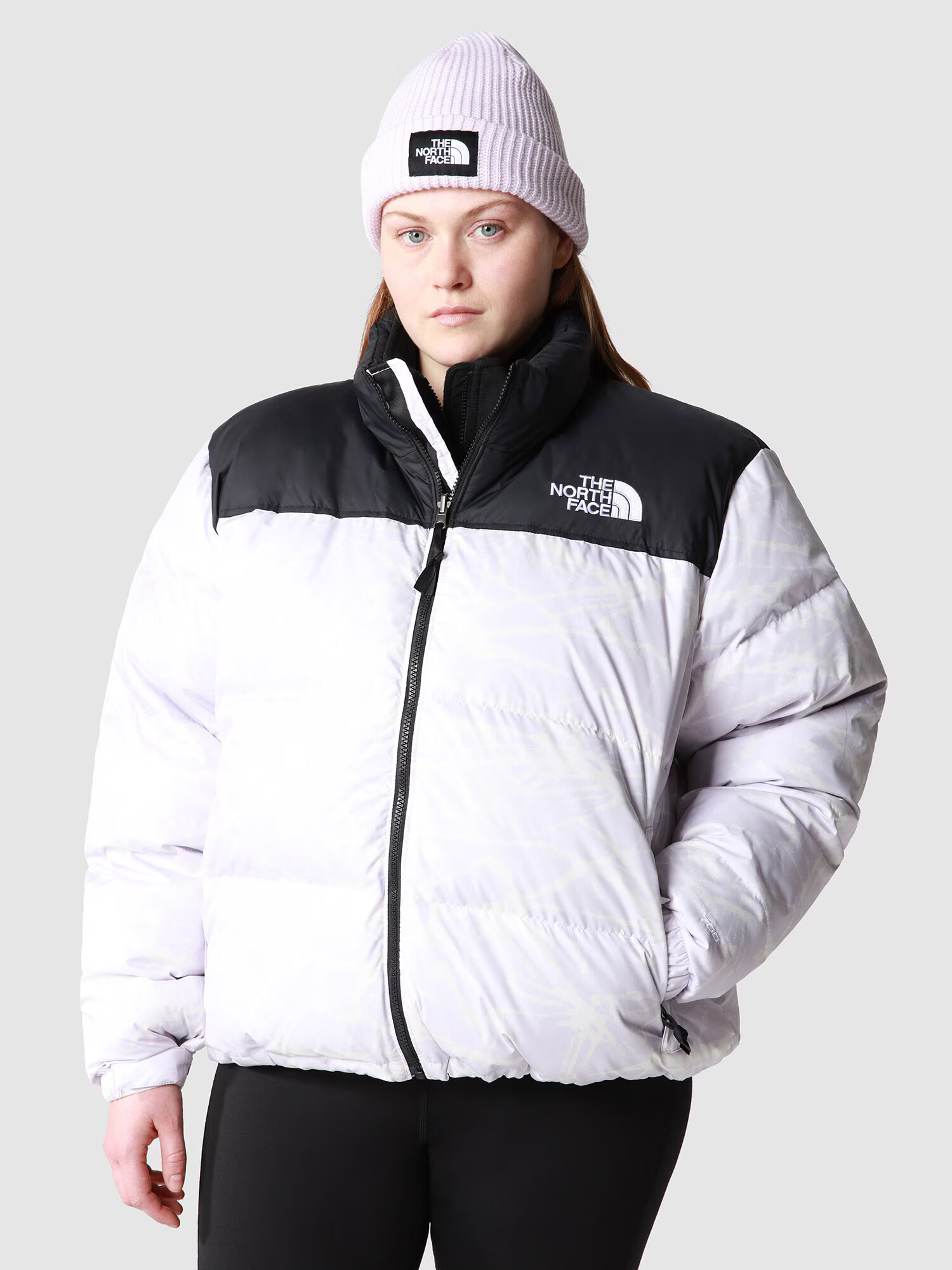 THE NORTH FACE Geacă de primăvară-toamnă 'NUPTSE' mov pastel / negru / alb - Pled.ro