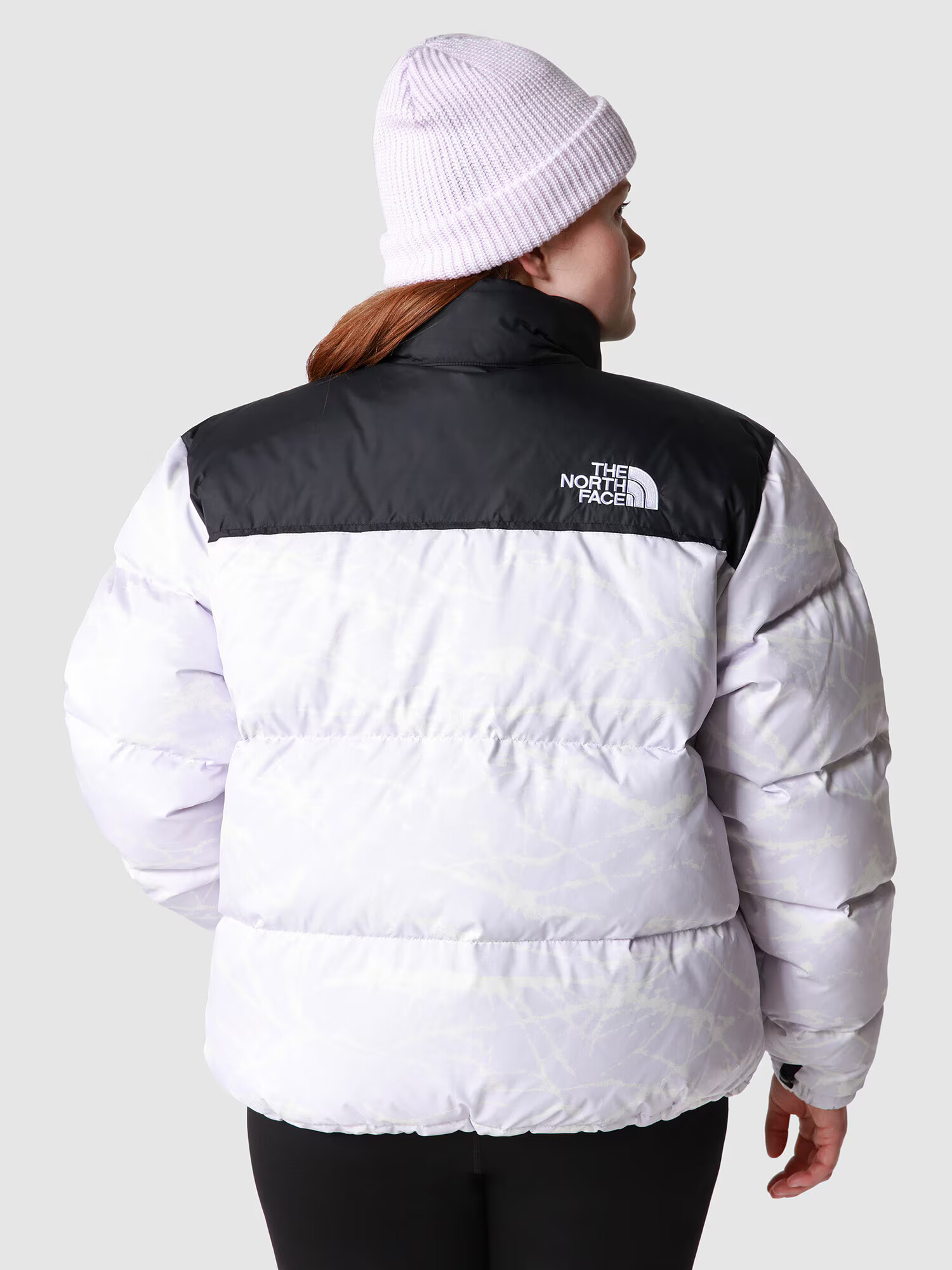 THE NORTH FACE Geacă de primăvară-toamnă 'NUPTSE' mov pastel / negru / alb - Pled.ro