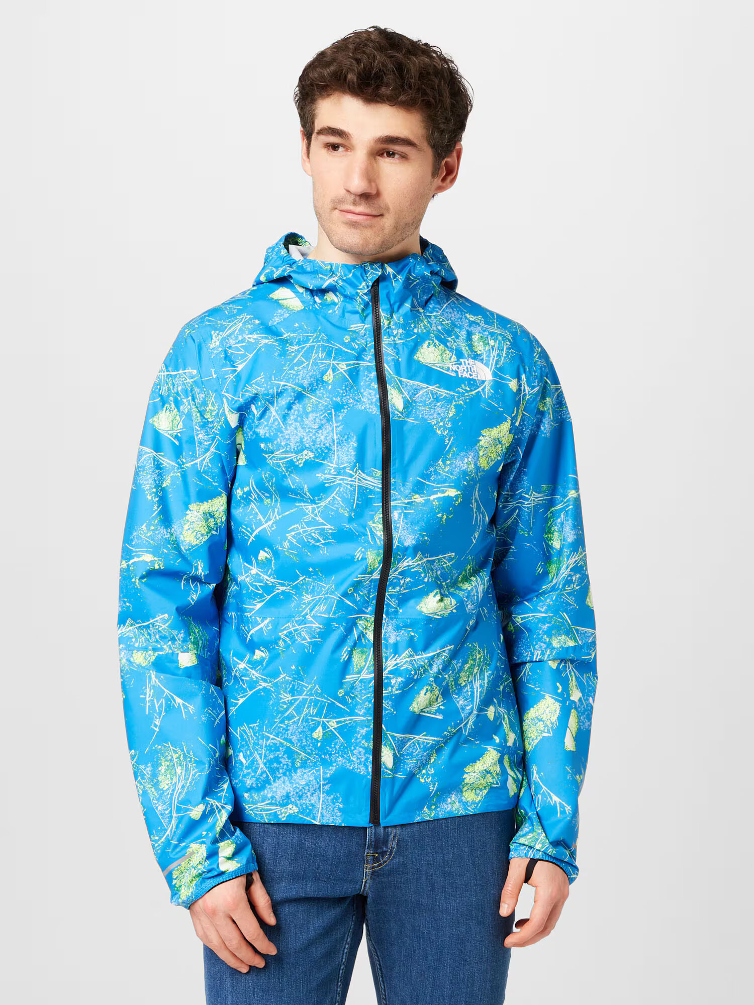 THE NORTH FACE Geacă outdoor 'HIGHER' azur / verde limetă / alb - Pled.ro