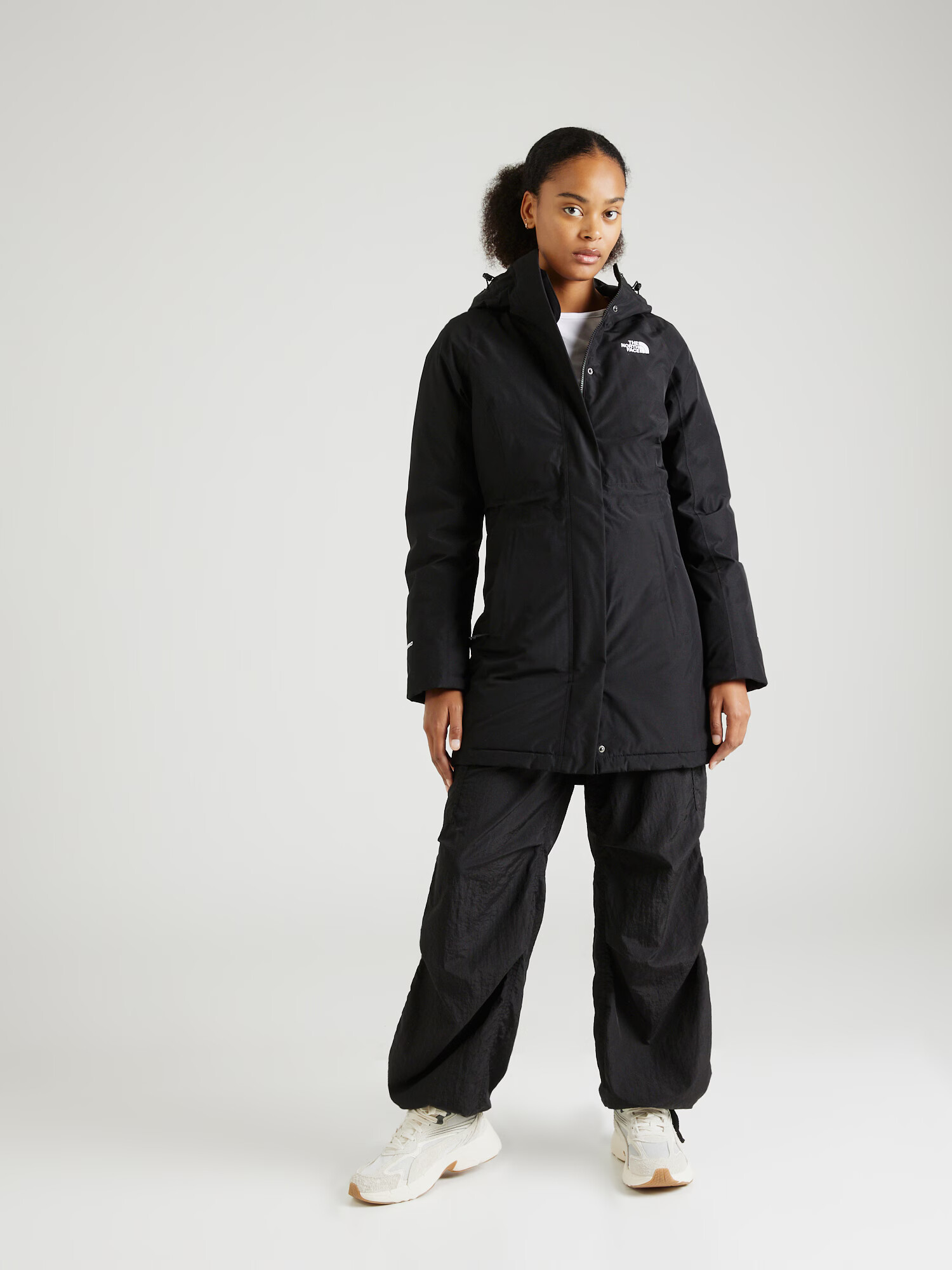 THE NORTH FACE Geacă outdoor 'BROOKLYN' negru / alb - Pled.ro