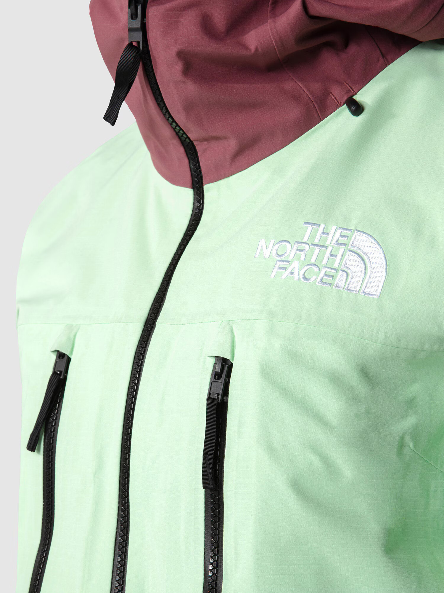 THE NORTH FACE Geacă outdoor 'DRAGLINE' verde mentă / roșu burgundy / alb - Pled.ro