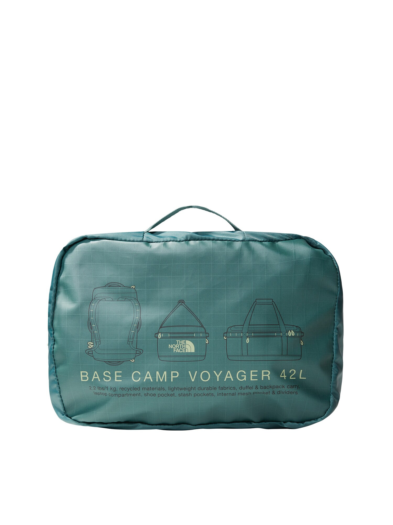 THE NORTH FACE Geantă sport 'Base Camp Voyager' verde smarald / verde deschis - Pled.ro