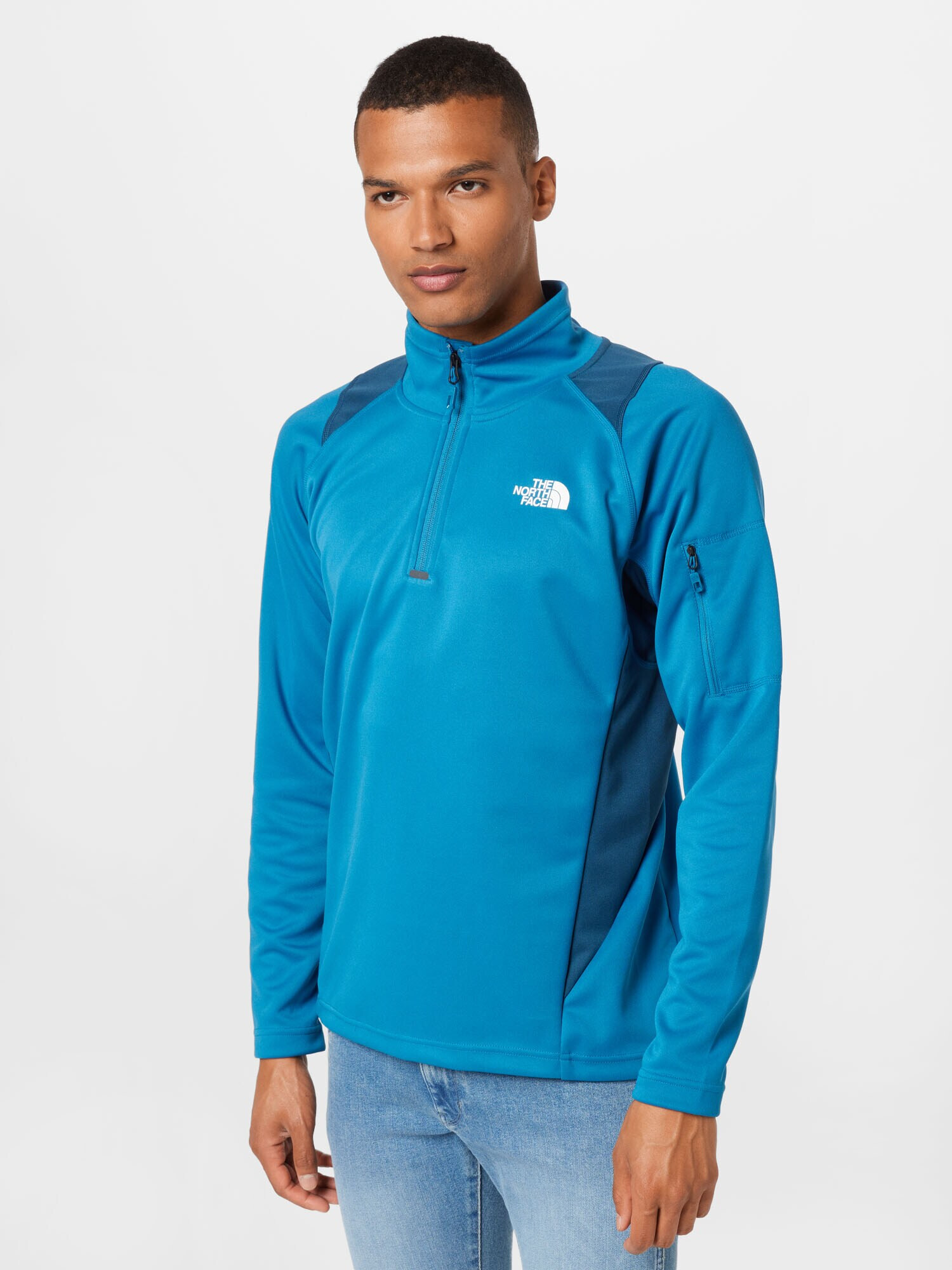 THE NORTH FACE Hanorac sport 'AO' azur / verde petrol / alb - Pled.ro