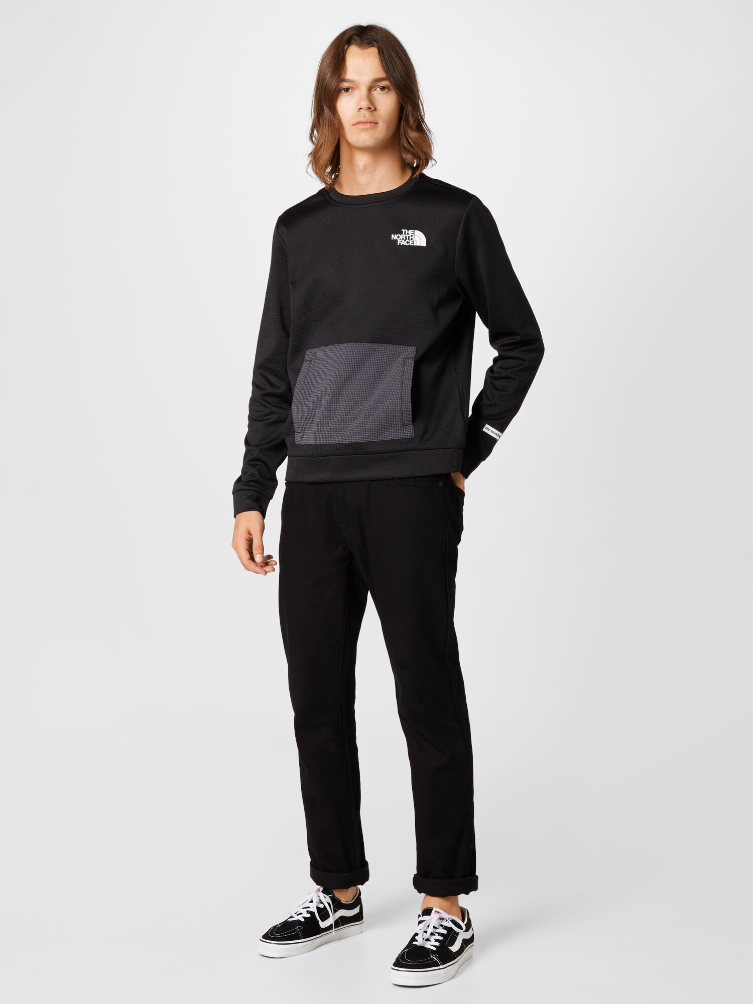 THE NORTH FACE Hanorac sport gri / negru / alb - Pled.ro