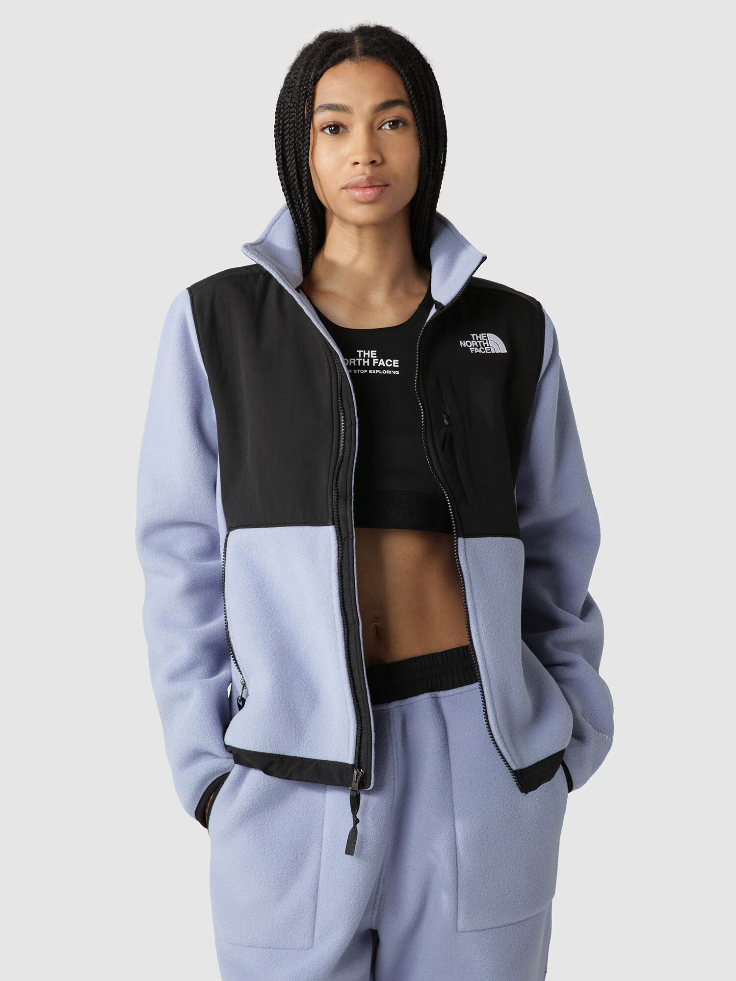 THE NORTH FACE Jachetă fleece 'Denali' albastru pastel / negru / alb - Pled.ro