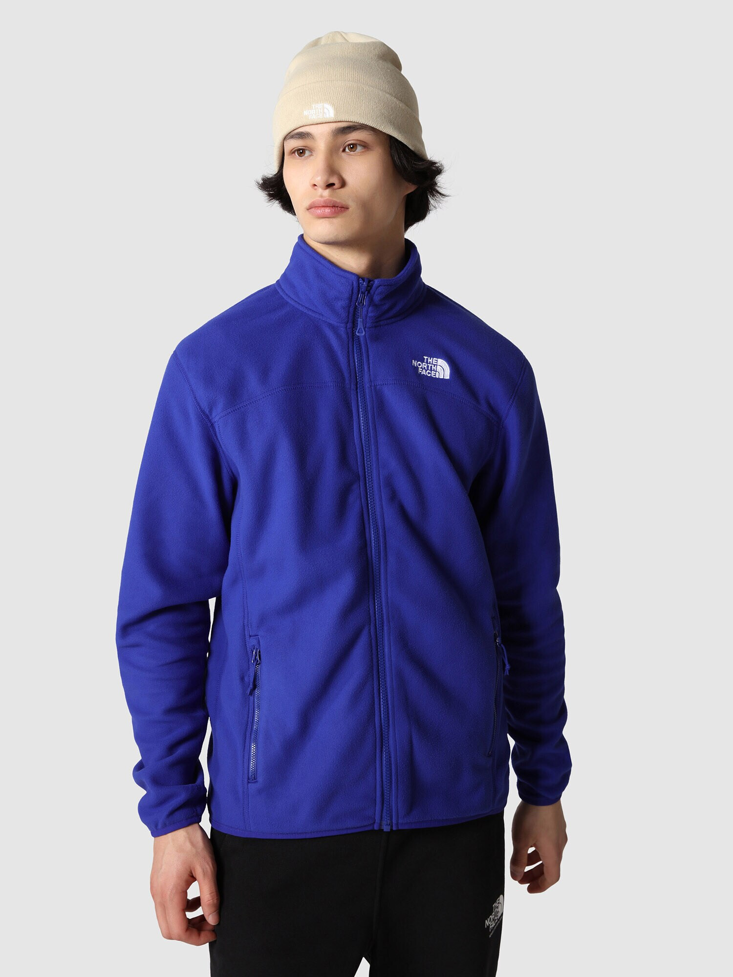 THE NORTH FACE Jachetă fleece funcțională 'GLACIER' albastru / alb - Pled.ro