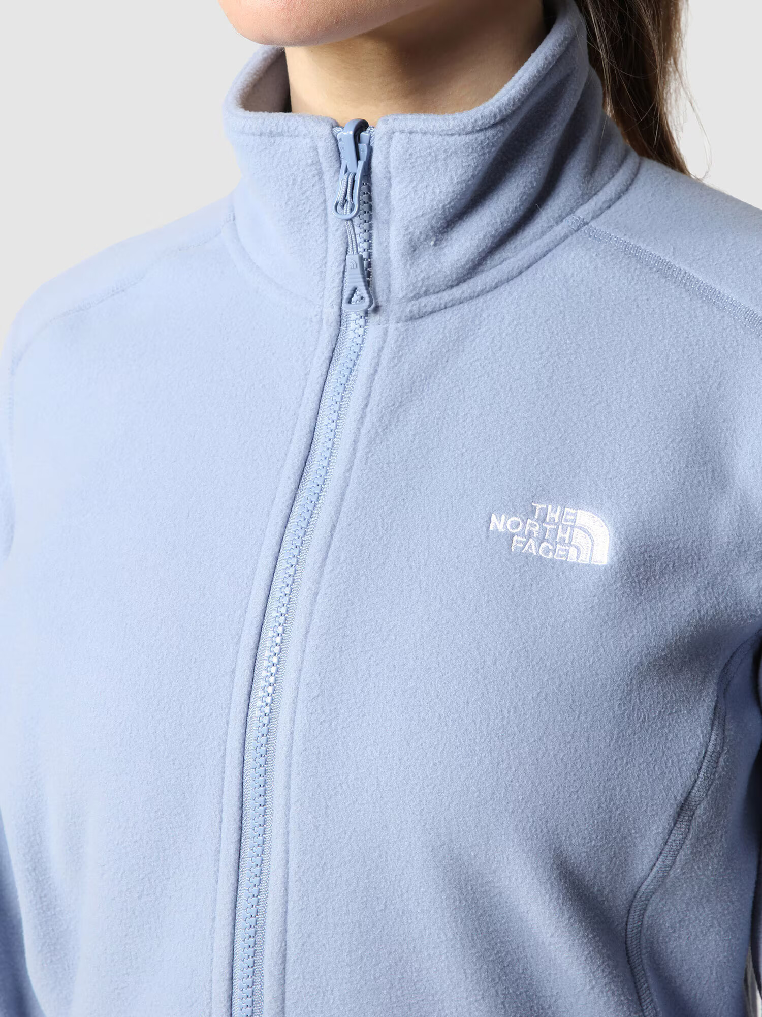 THE NORTH FACE Jachetă fleece funcțională 'GLACIER' albastru fumuriu / alb - Pled.ro