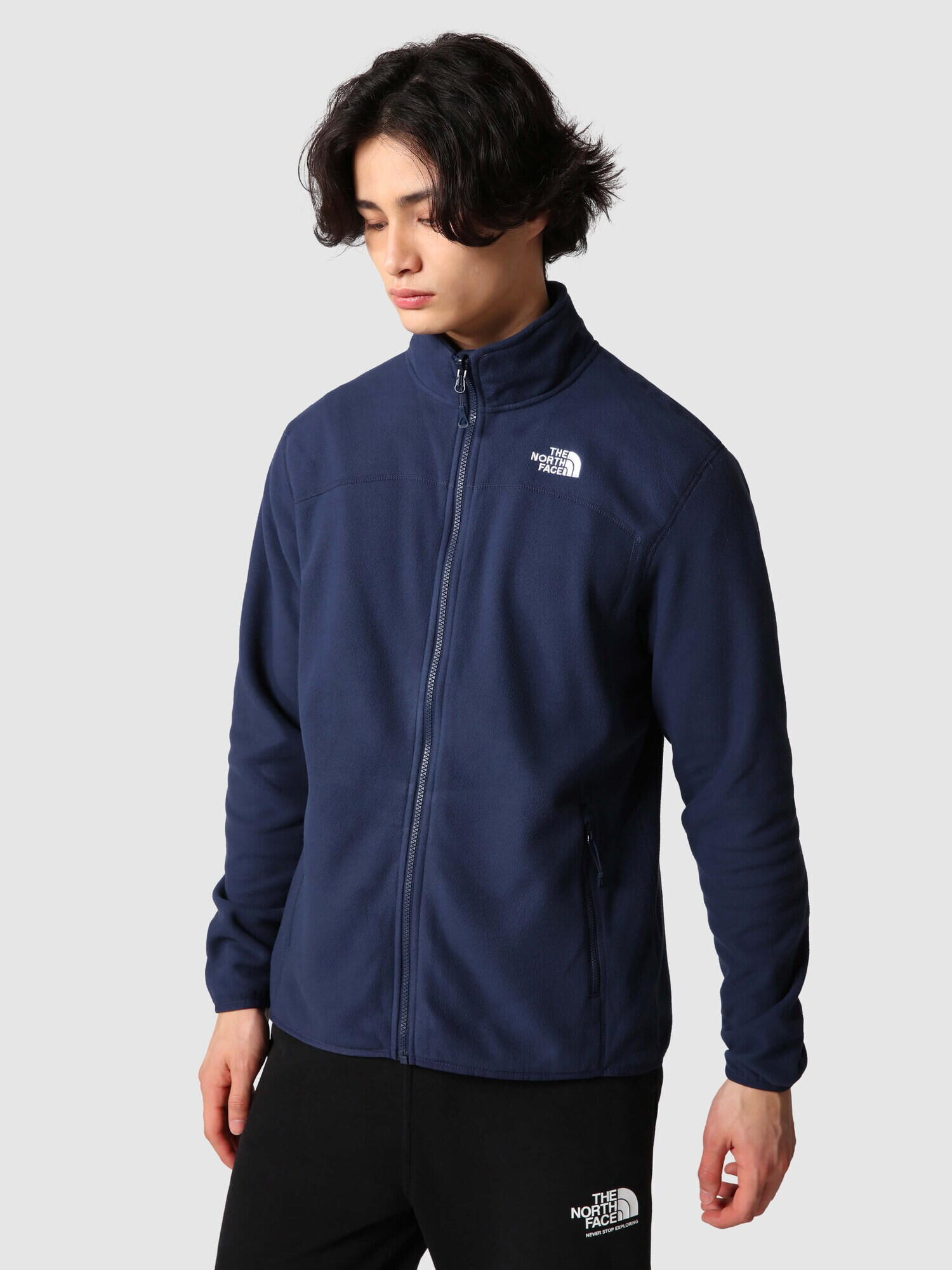 THE NORTH FACE Jachetă fleece funcțională 'Glacier' bleumarin / alb - Pled.ro