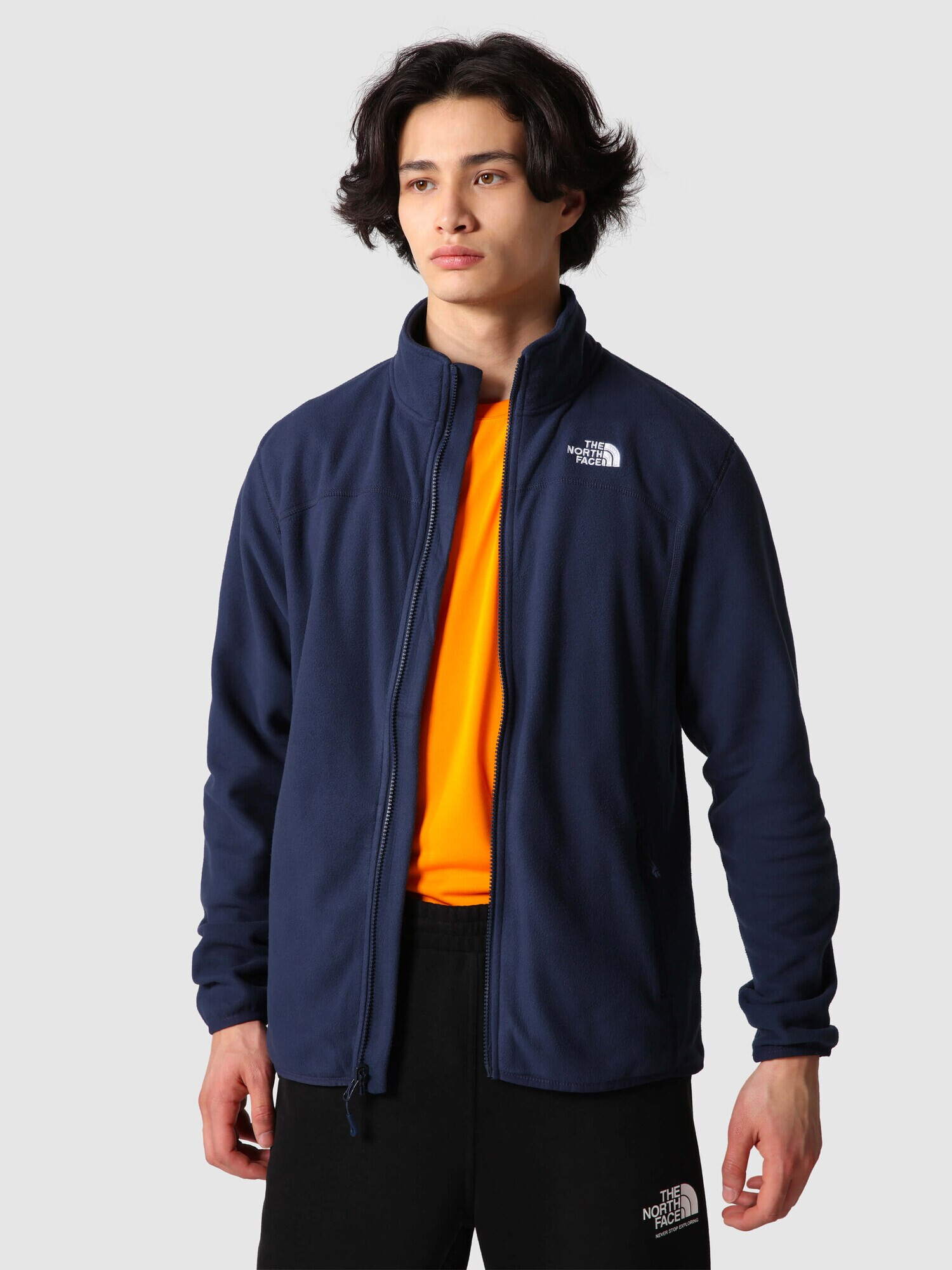 THE NORTH FACE Jachetă fleece funcțională 'Glacier' bleumarin / alb - Pled.ro