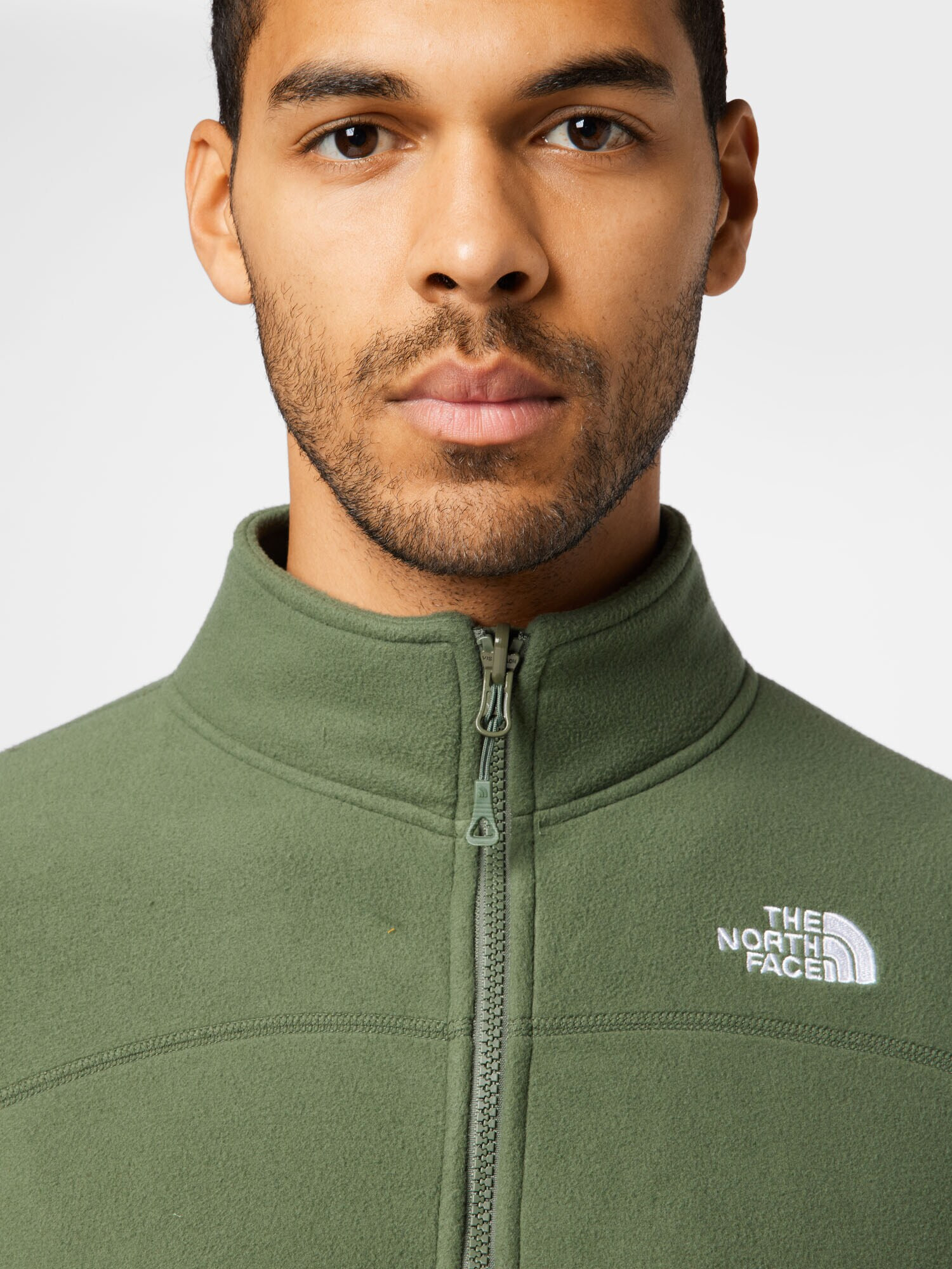 THE NORTH FACE Jachetă fleece funcțională 'Glacier' kaki / alb - Pled.ro