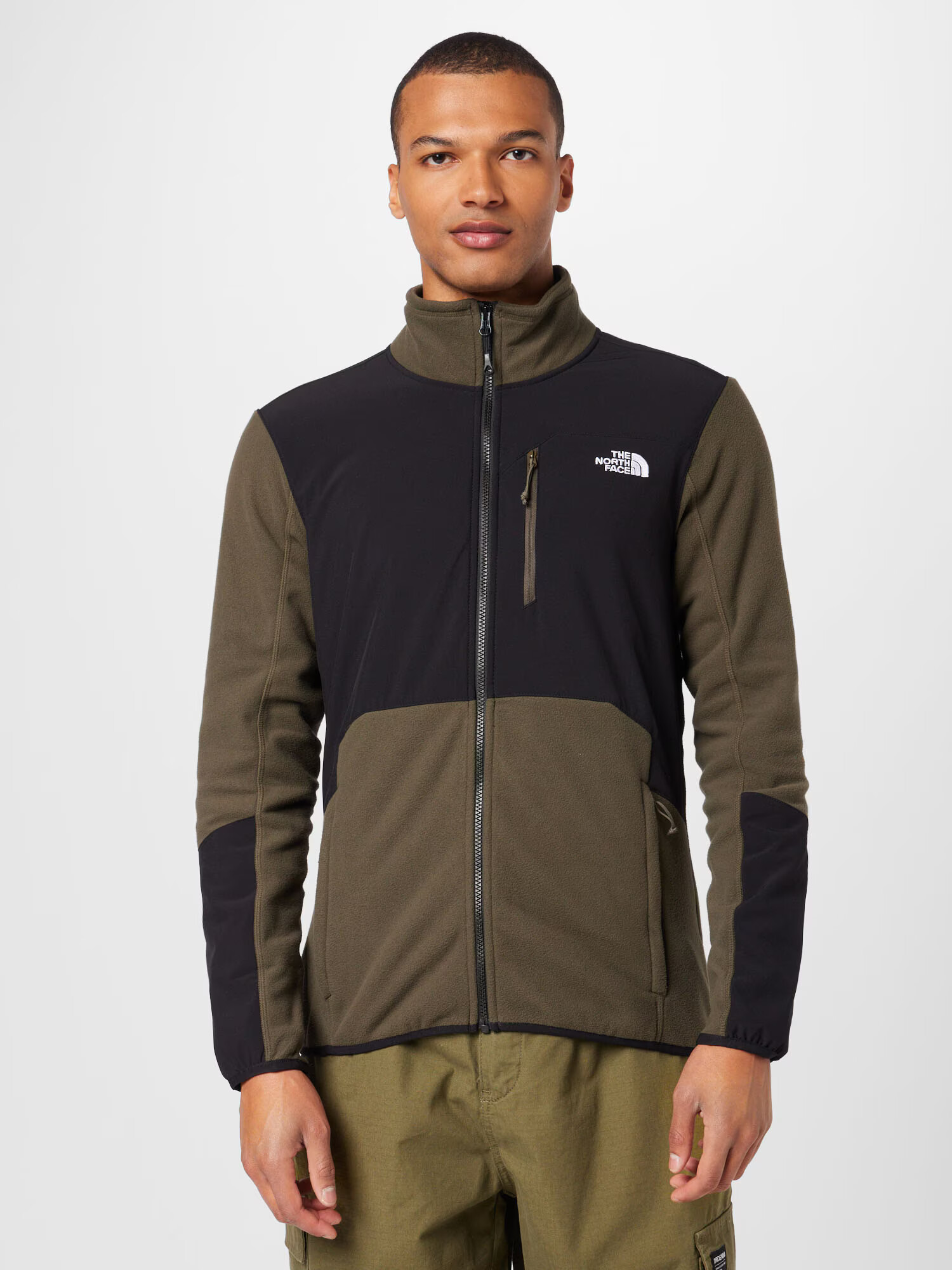 THE NORTH FACE Jachetă fleece funcțională 'GLACIER' kaki / negru / alb - Pled.ro