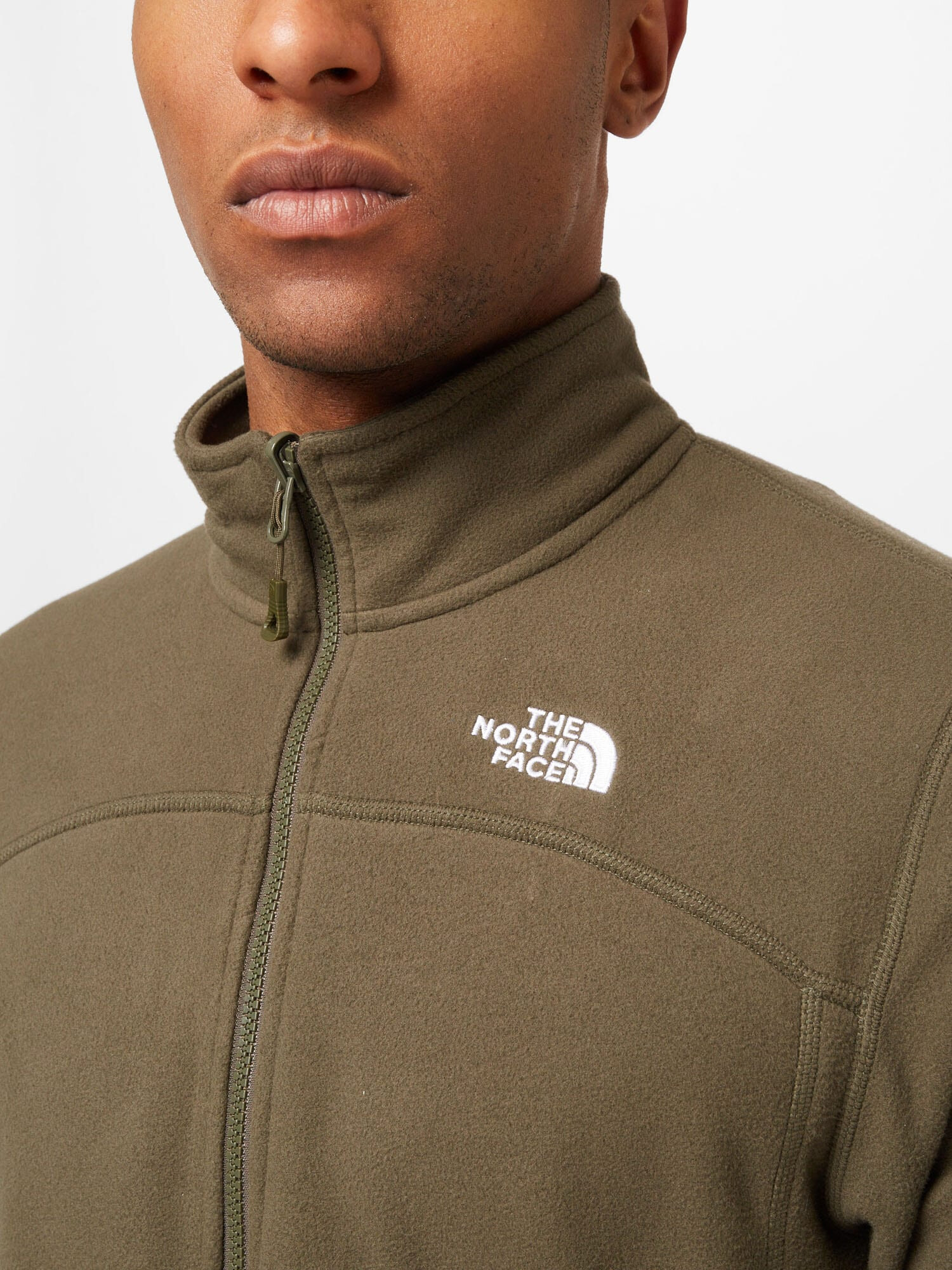 THE NORTH FACE Jachetă fleece funcțională 'Glacier' oliv / alb - Pled.ro