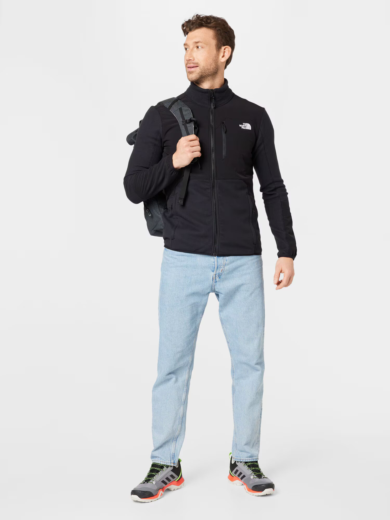 THE NORTH FACE Jachetă fleece funcțională 'Glacier' negru / alb - Pled.ro