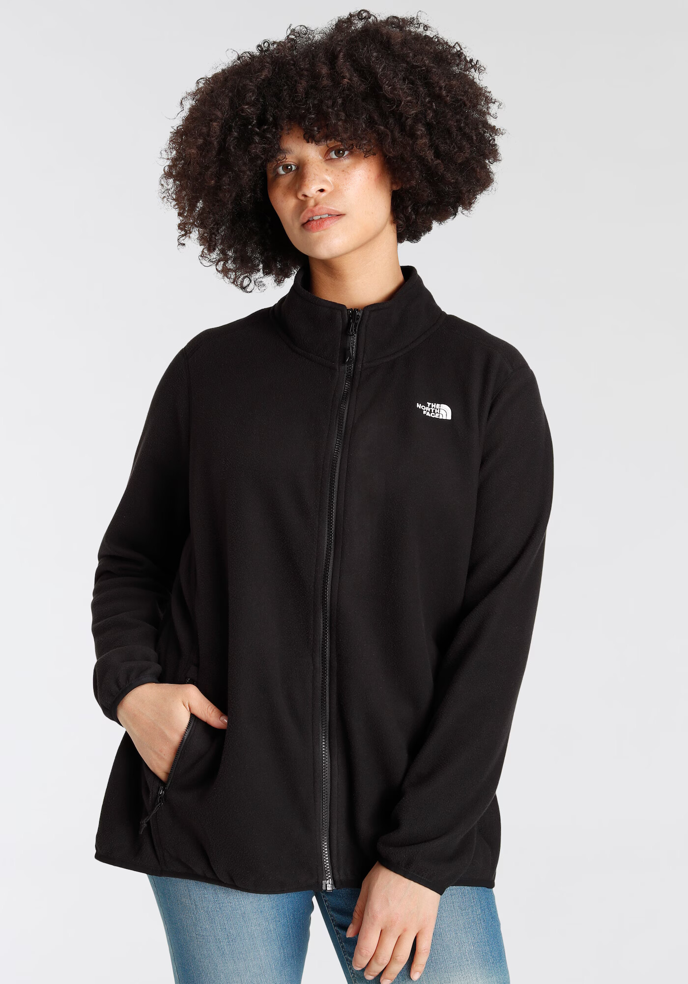 THE NORTH FACE Jachetă fleece funcțională 'Glacier' negru / alb - Pled.ro