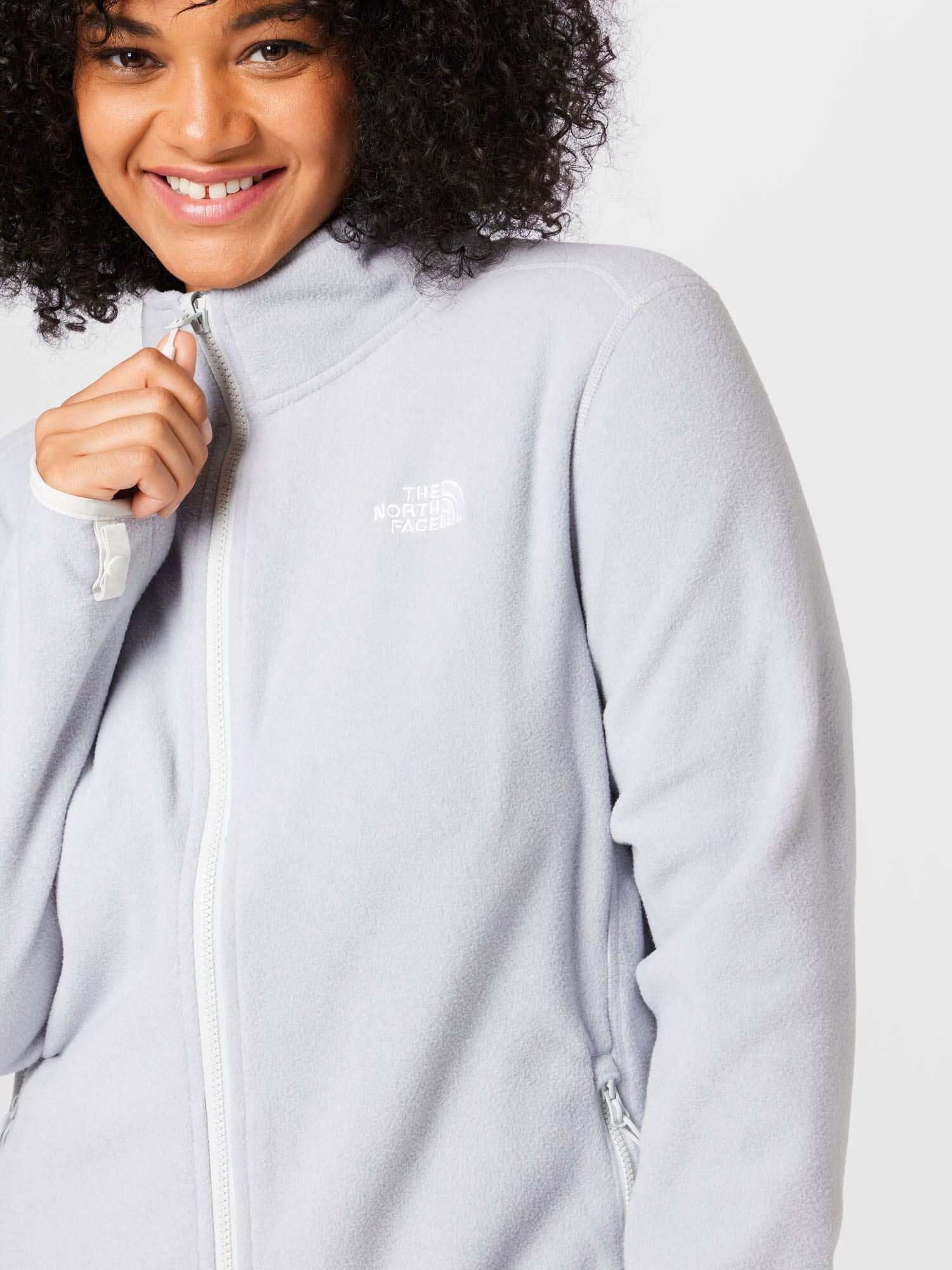 THE NORTH FACE Jachetă fleece funcțională gri deschis / alb - Pled.ro