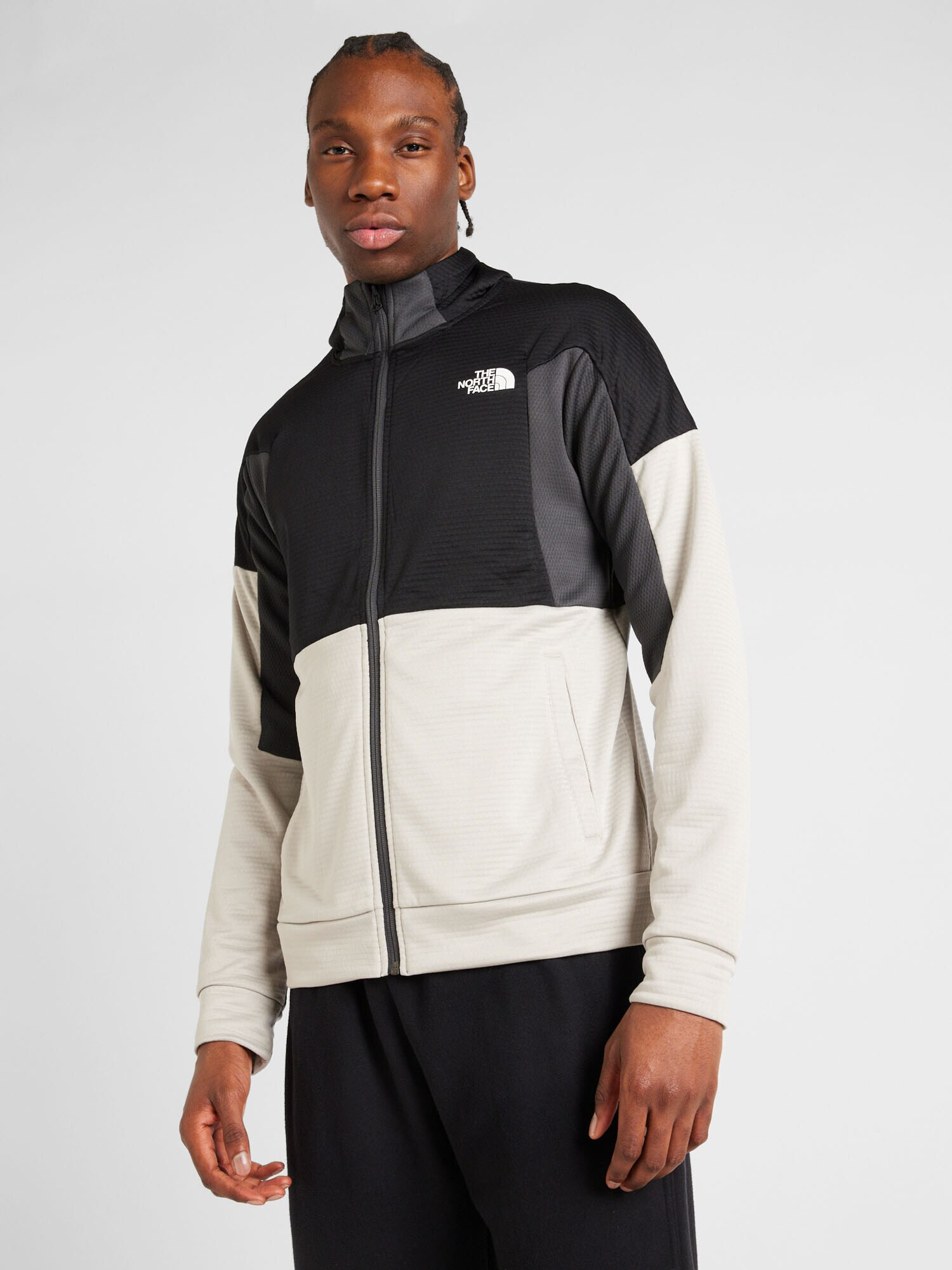 THE NORTH FACE Jachetă fleece funcțională 'Mountain Athletics' gri / gri deschis / negru / alb - Pled.ro