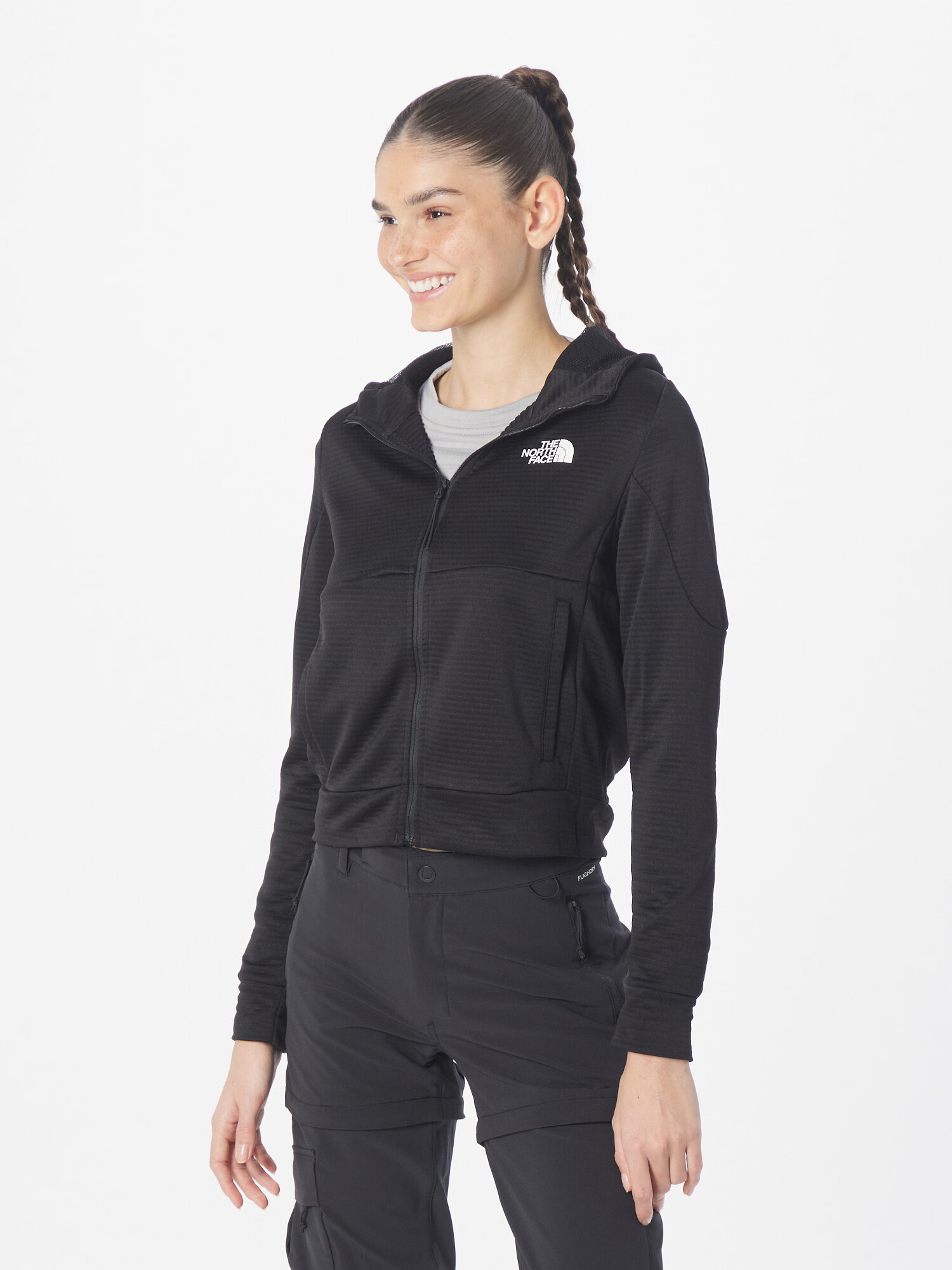 THE NORTH FACE Jachetă fleece funcțională negru / alb - Pled.ro