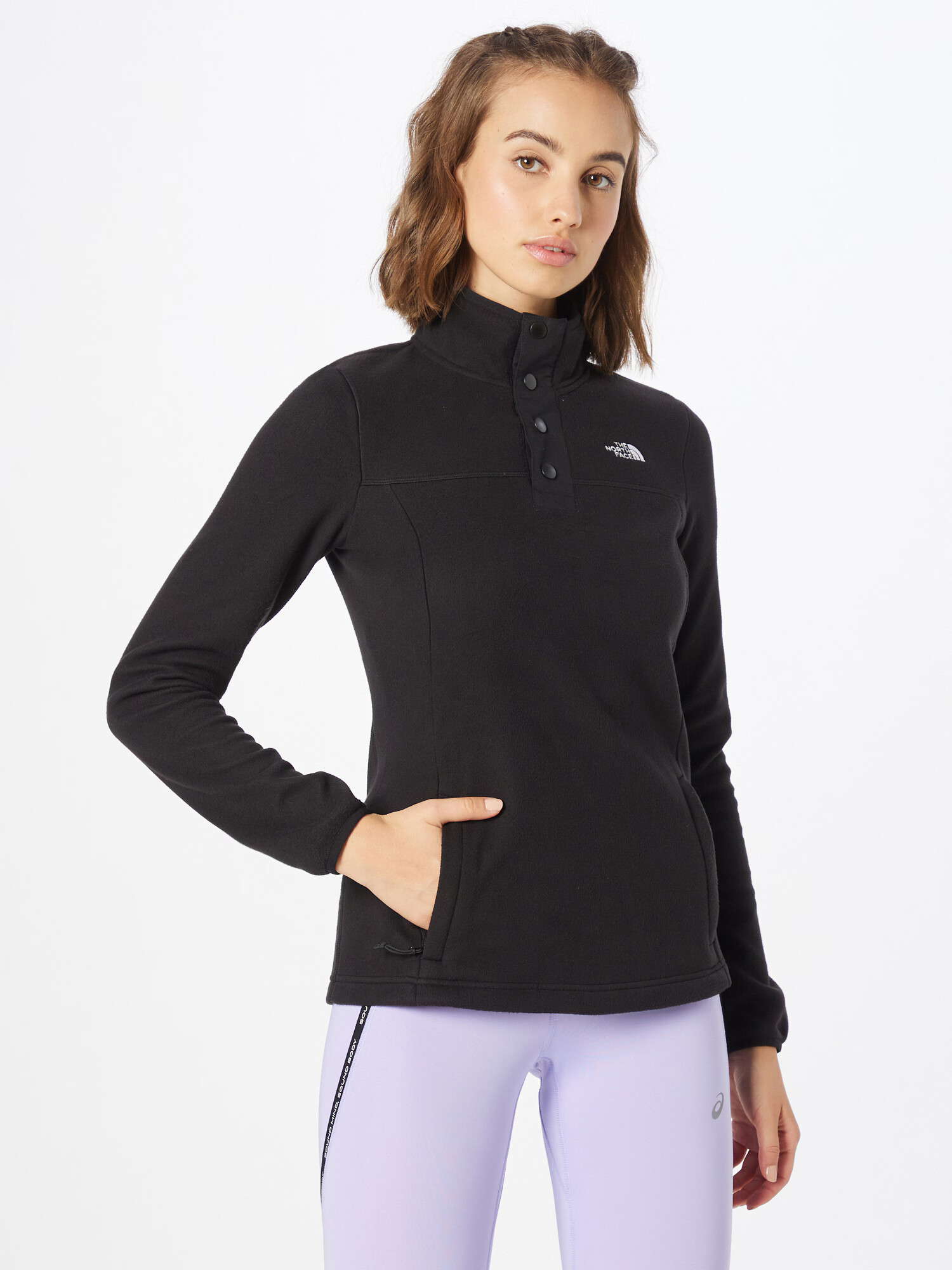 THE NORTH FACE Jachetă fleece funcțională negru / alb - Pled.ro