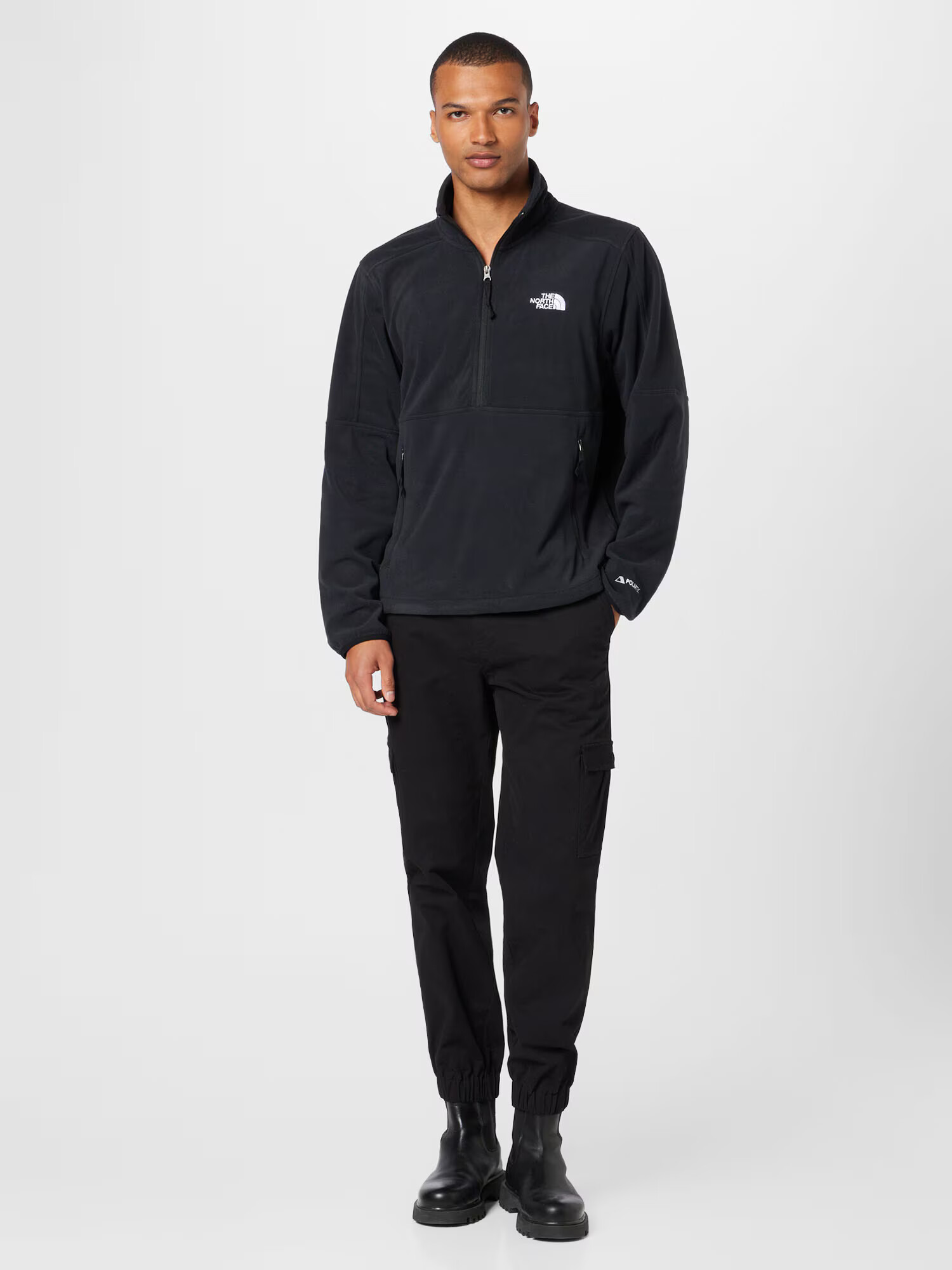 THE NORTH FACE Jachetă fleece funcțională negru / alb - Pled.ro