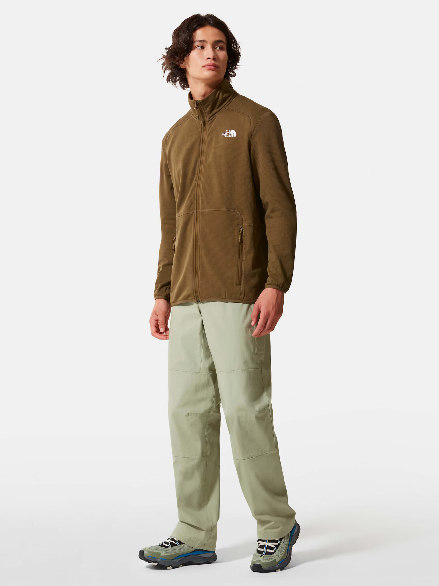 THE NORTH FACE Jachetă fleece funcțională 'Quest' oliv / alb - Pled.ro