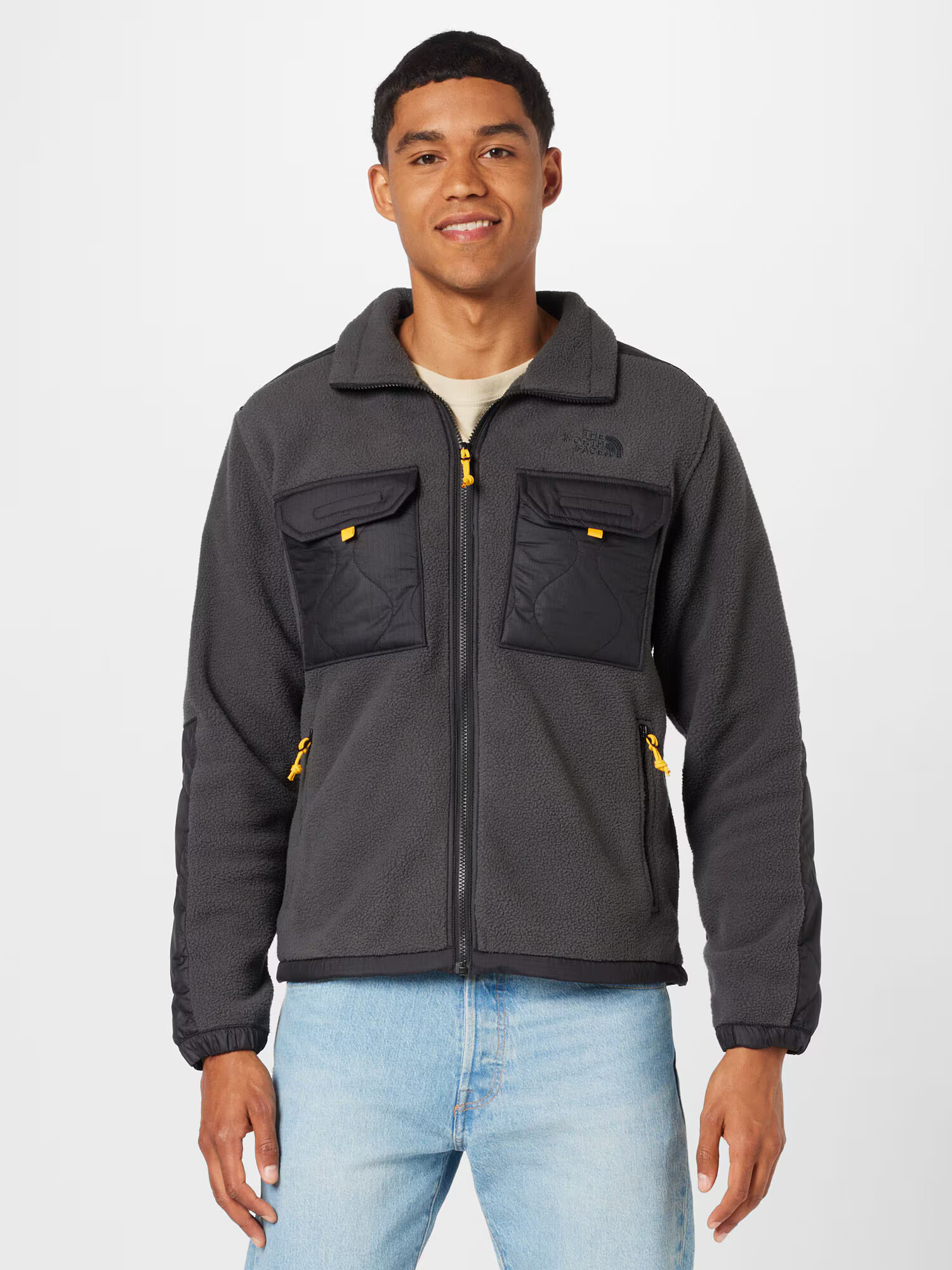 THE NORTH FACE Jachetă fleece funcțională 'ROYAL ARCH' galben / gri metalic / negru - Pled.ro