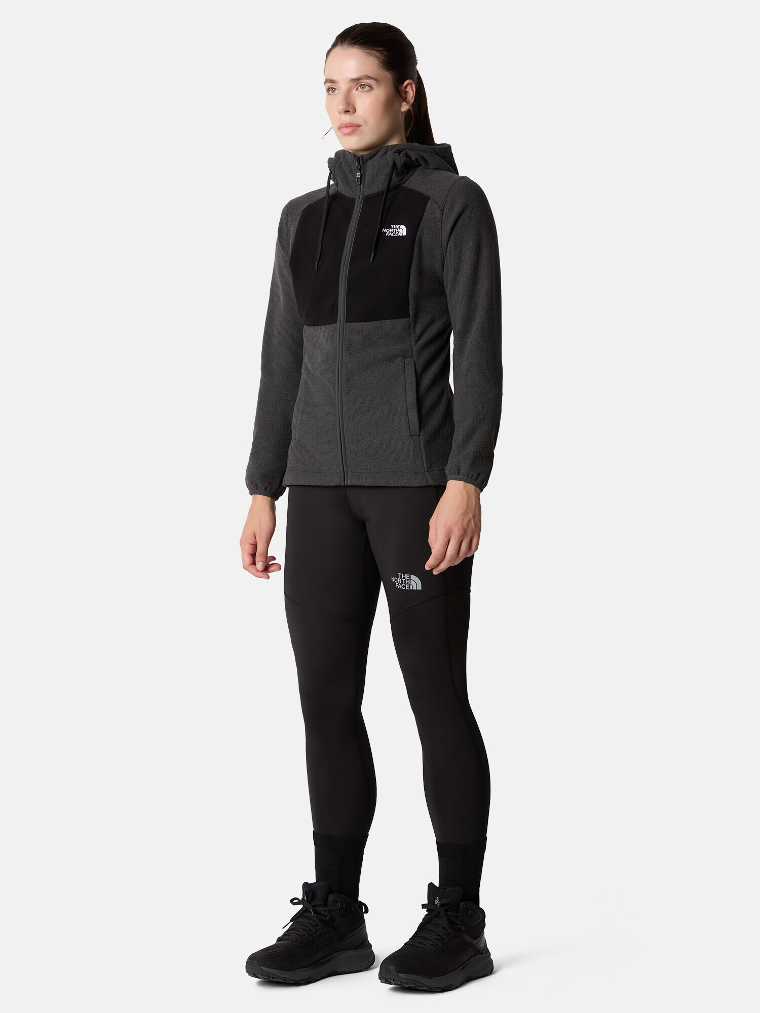 THE NORTH FACE Jachetă fleece 'HOMESAFE' gri închis / negru / alb - Pled.ro