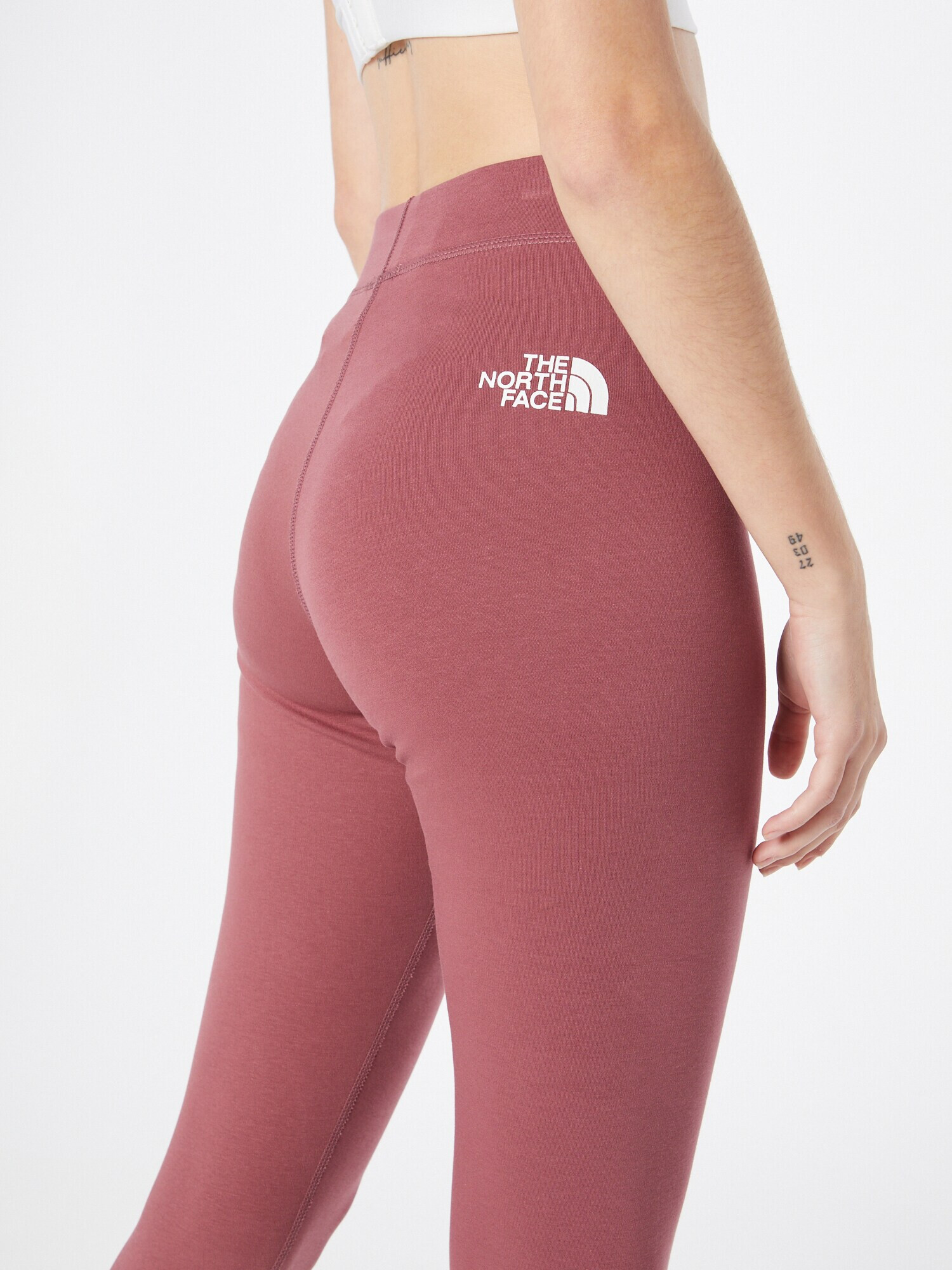 THE NORTH FACE Leggings roșu pastel / alb - Pled.ro