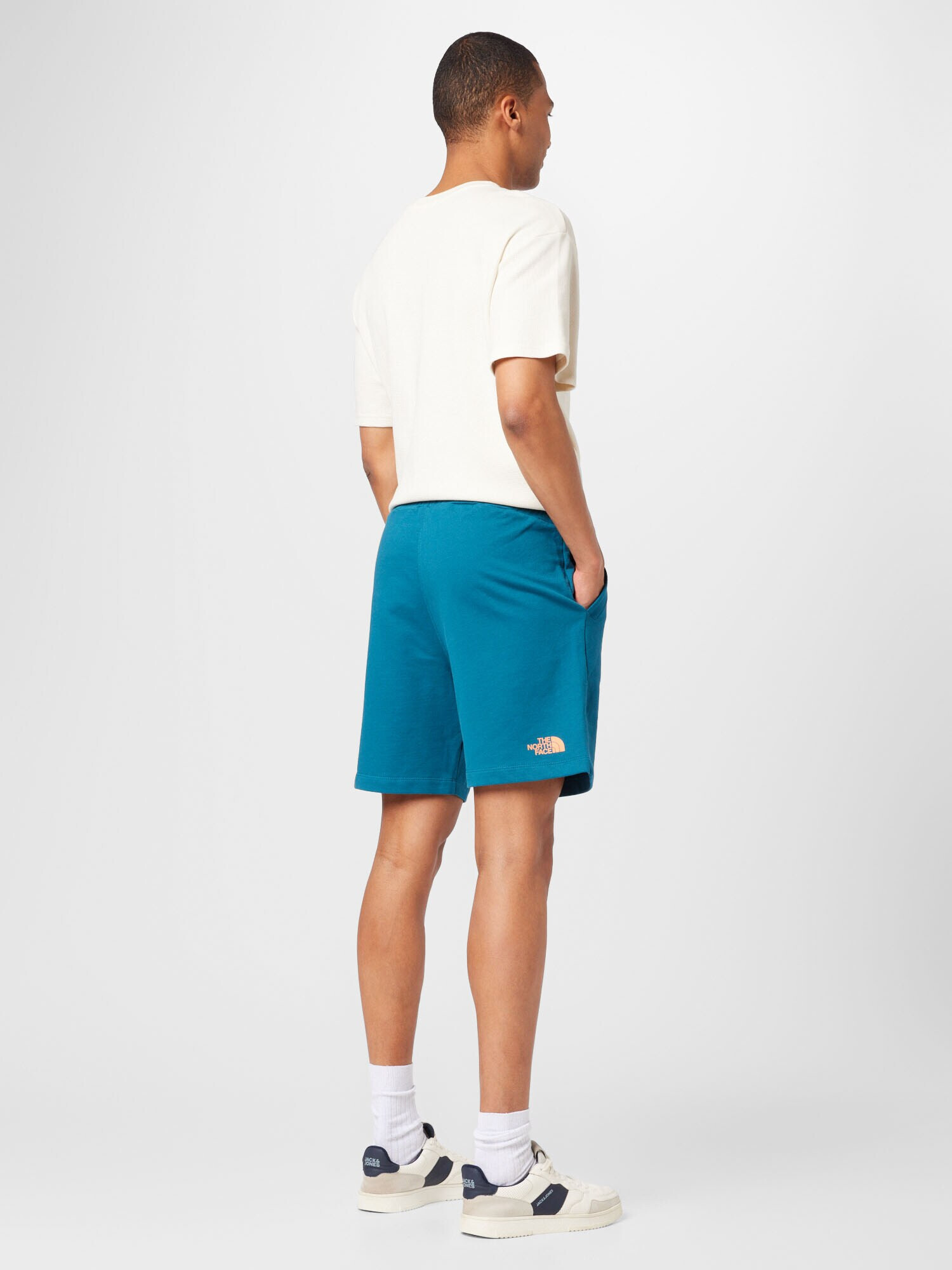 THE NORTH FACE Pantaloni cyan / alb - Pled.ro