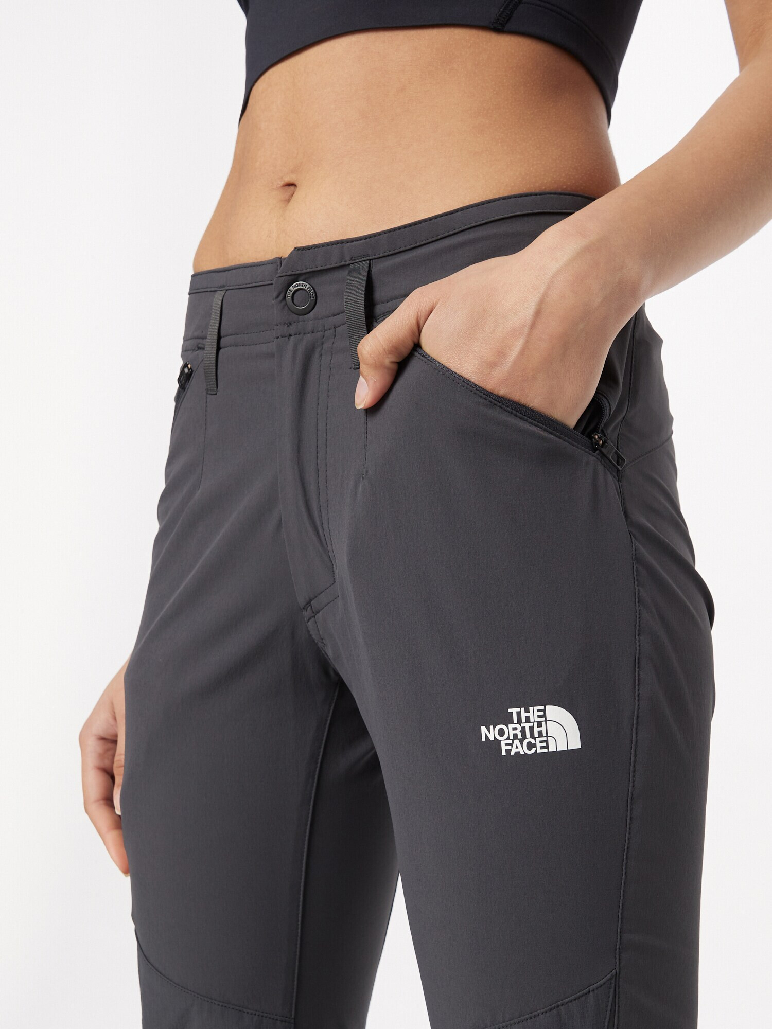 THE NORTH FACE Pantaloni outdoor 'SPEEDLIGHT' gri metalic / alb - Pled.ro