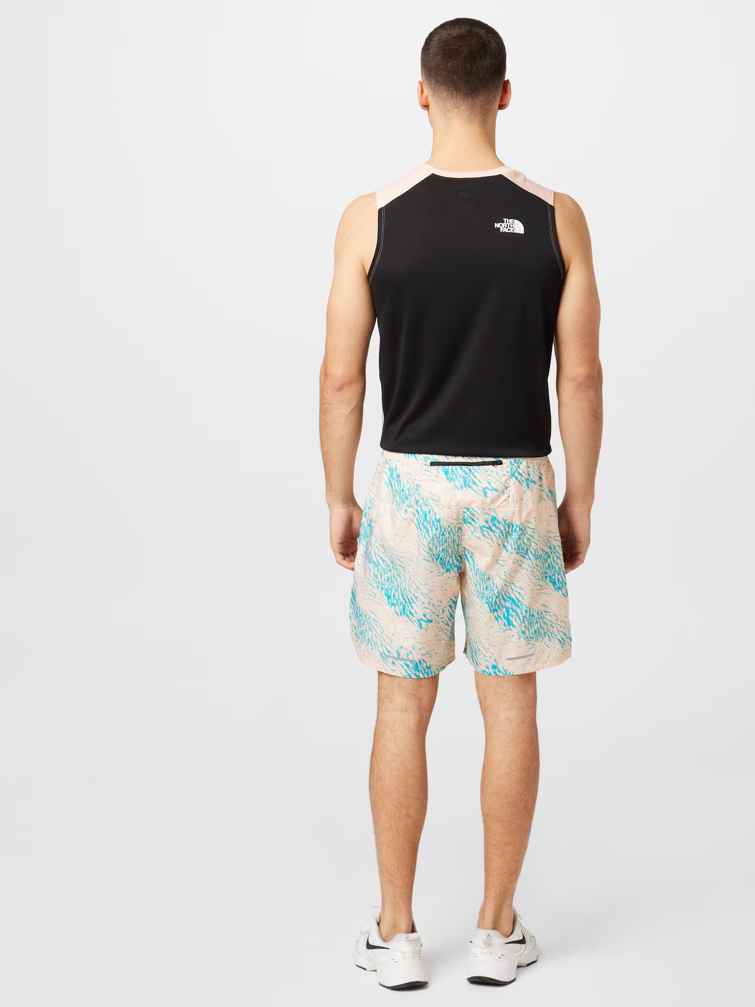 THE NORTH FACE Pantaloni sport crem / albastru aqua / portocaliu caisă / alb - Pled.ro