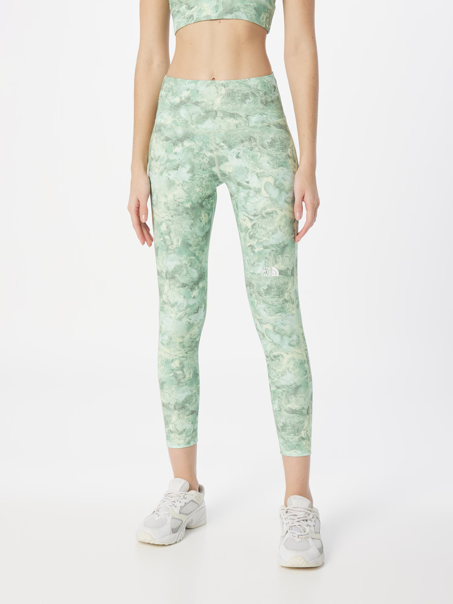 THE NORTH FACE Pantaloni sport verde deschis / alb - Pled.ro