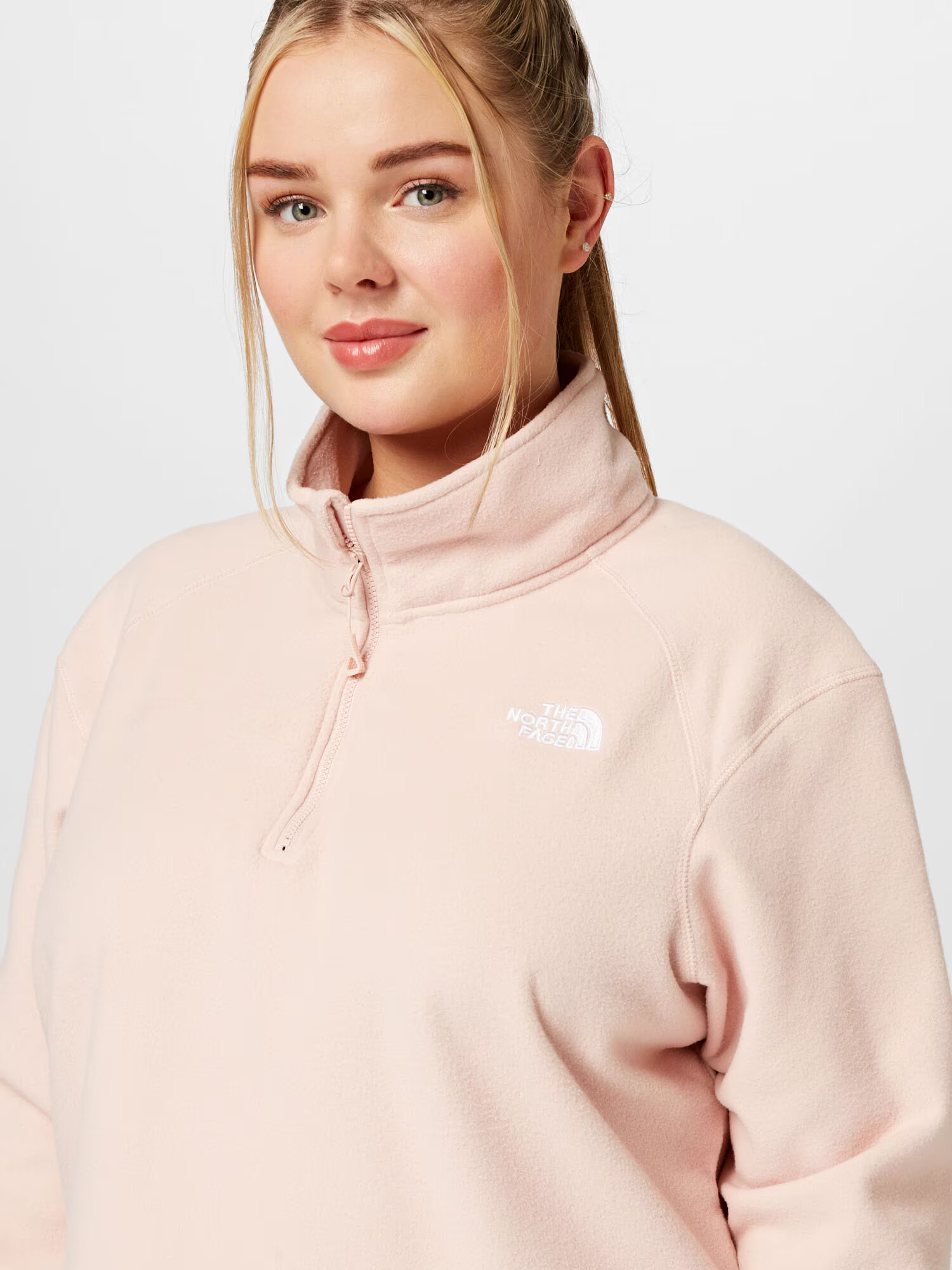 THE NORTH FACE Pulover 'GLACIER' roz pastel / alb - Pled.ro