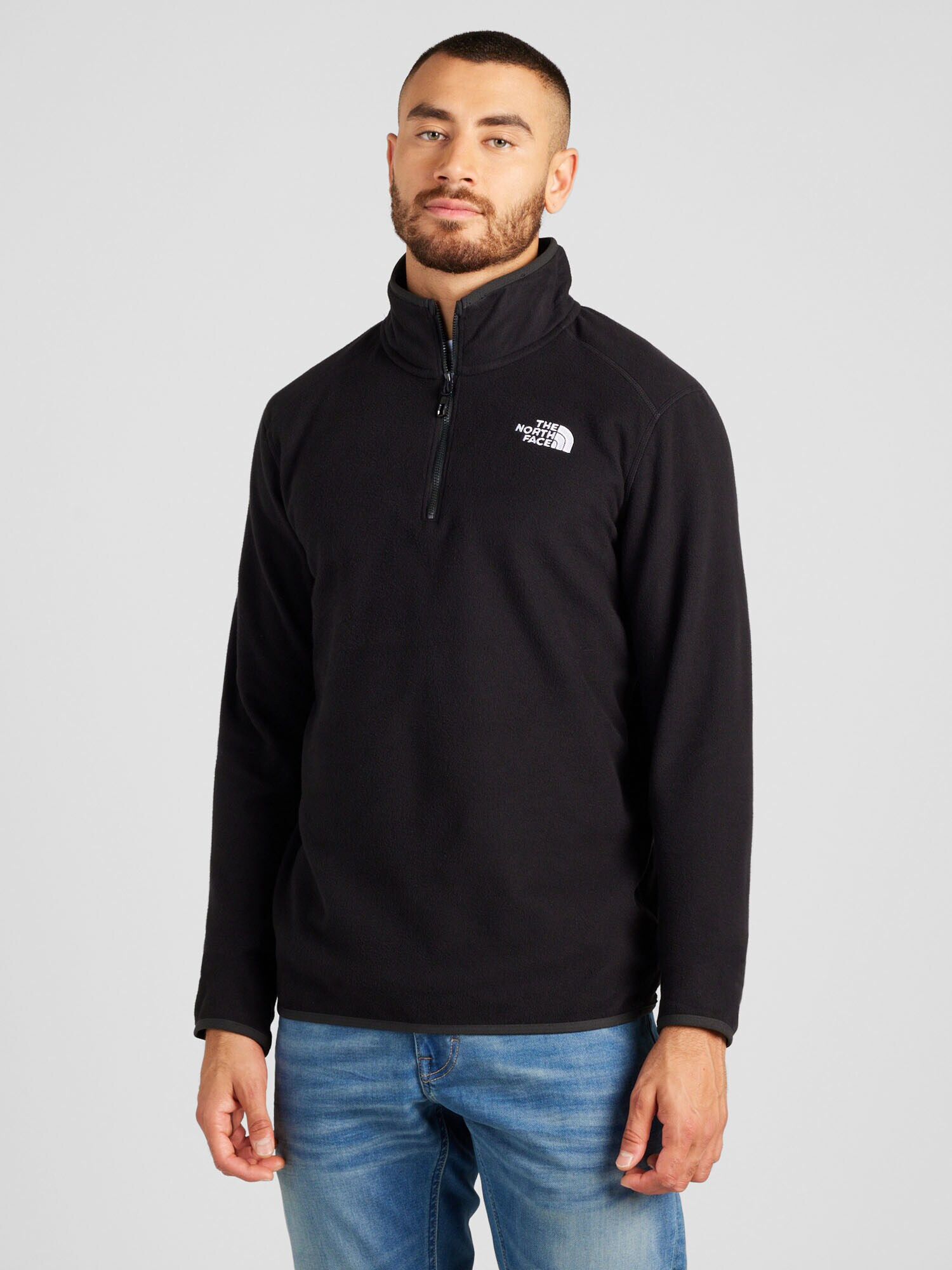 THE NORTH FACE Pulovere sport '100 Glacier' negru / alb - Pled.ro