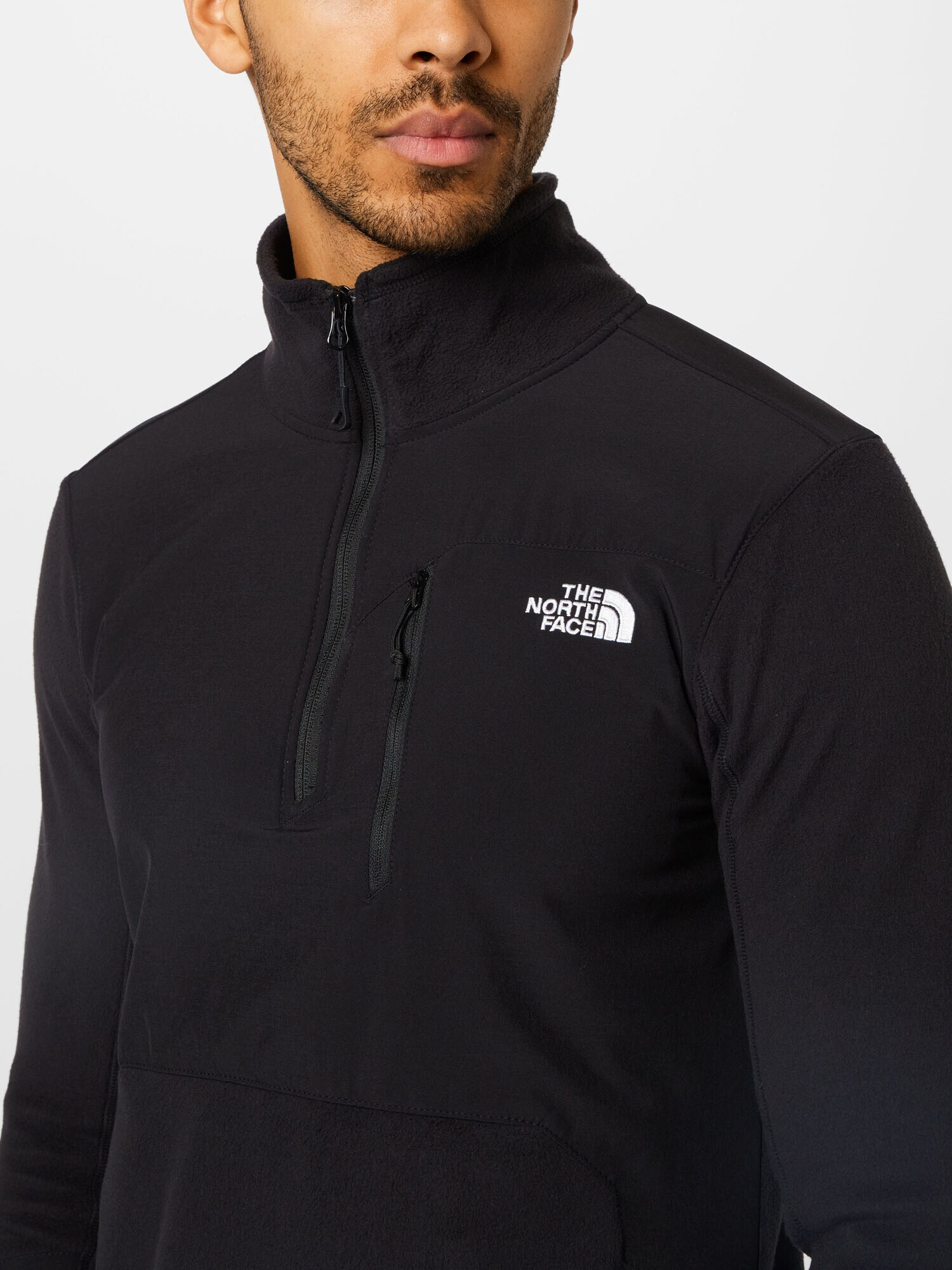 THE NORTH FACE Pulovere sport 'Glacier Pro' negru / alb - Pled.ro