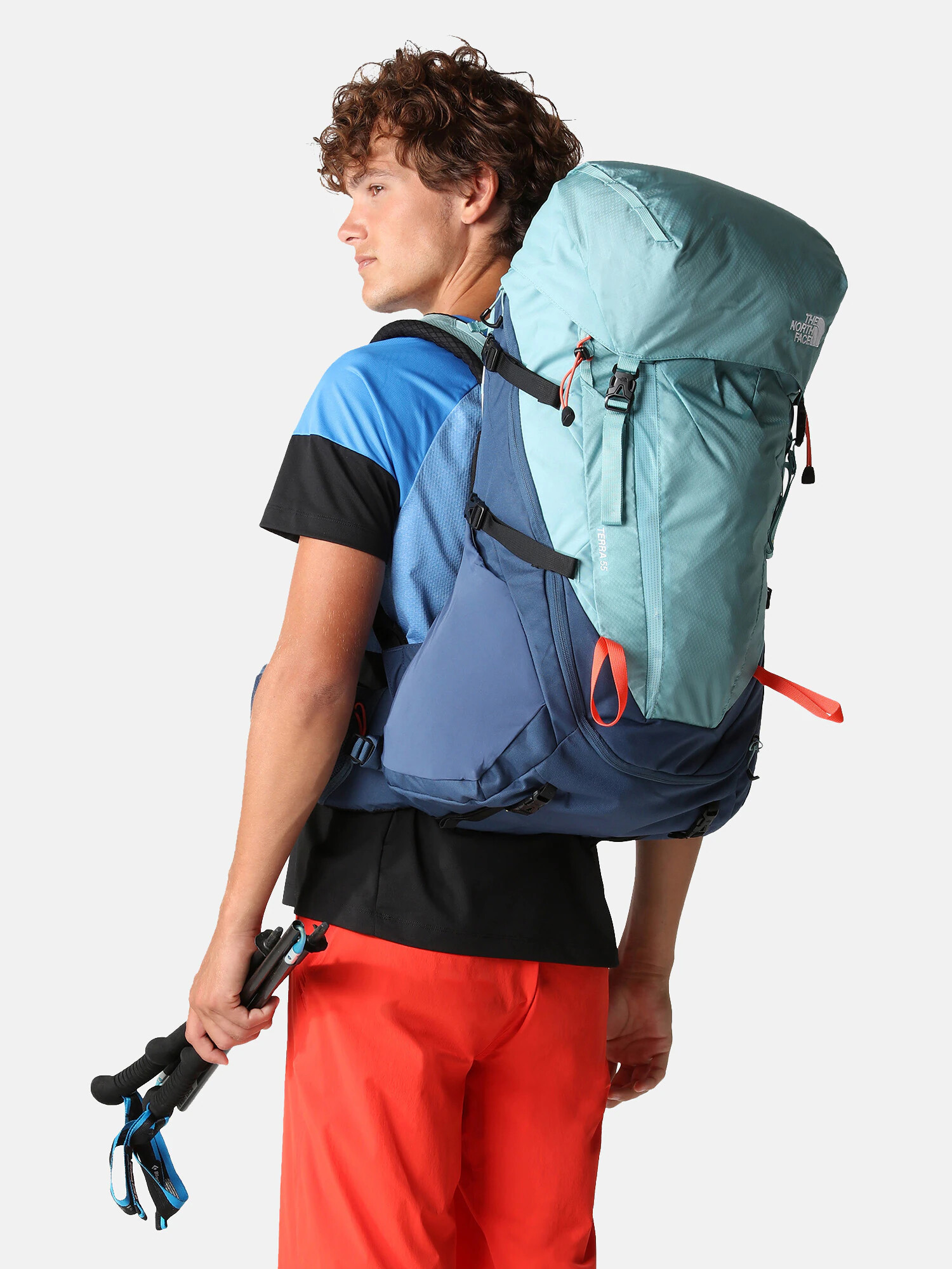 THE NORTH FACE Rucsac sport 'TERRA 55' albastru / portocaliu / alb - Pled.ro